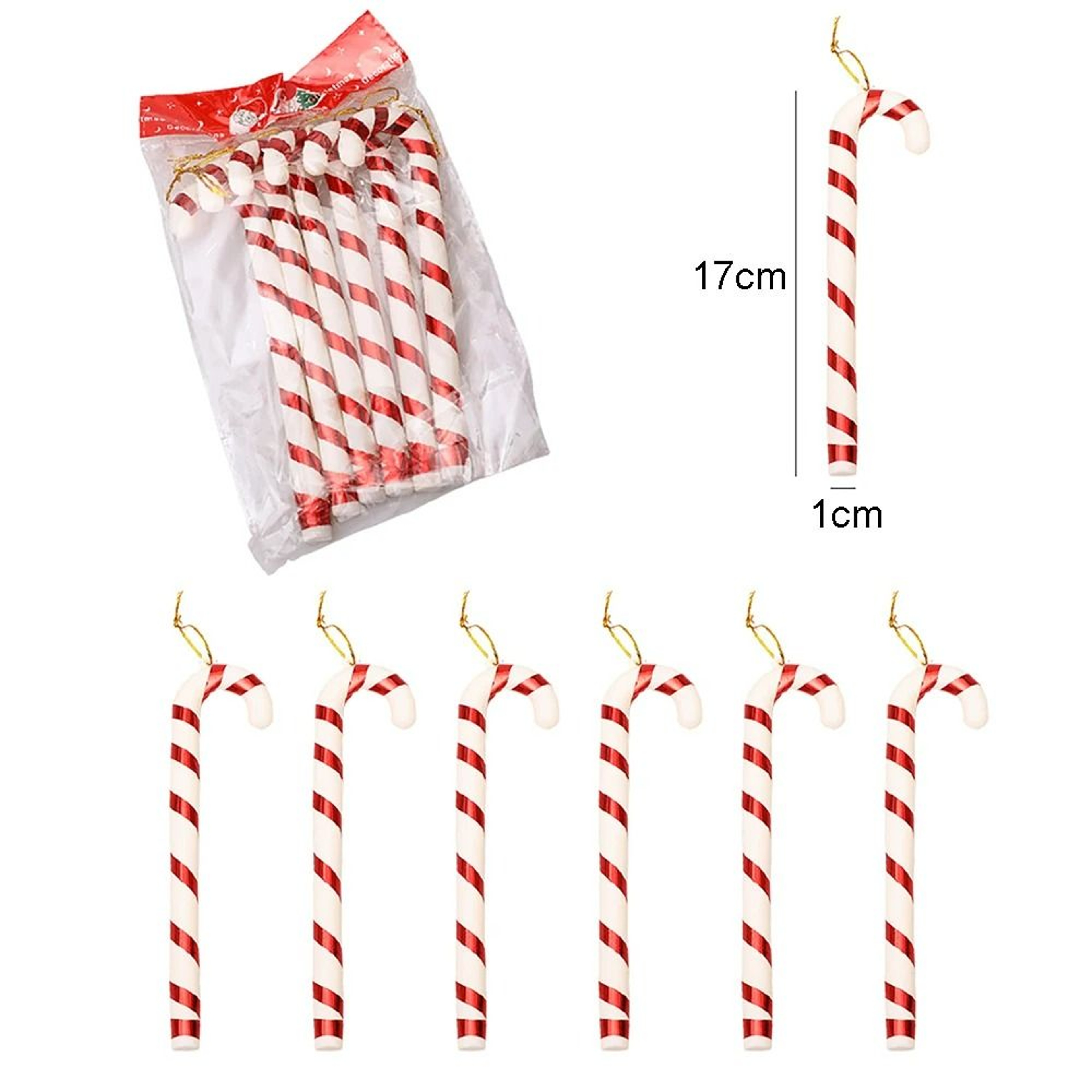 Red  Gold Christmas Tree Candy Cane  Pine Cone Ornaments 8