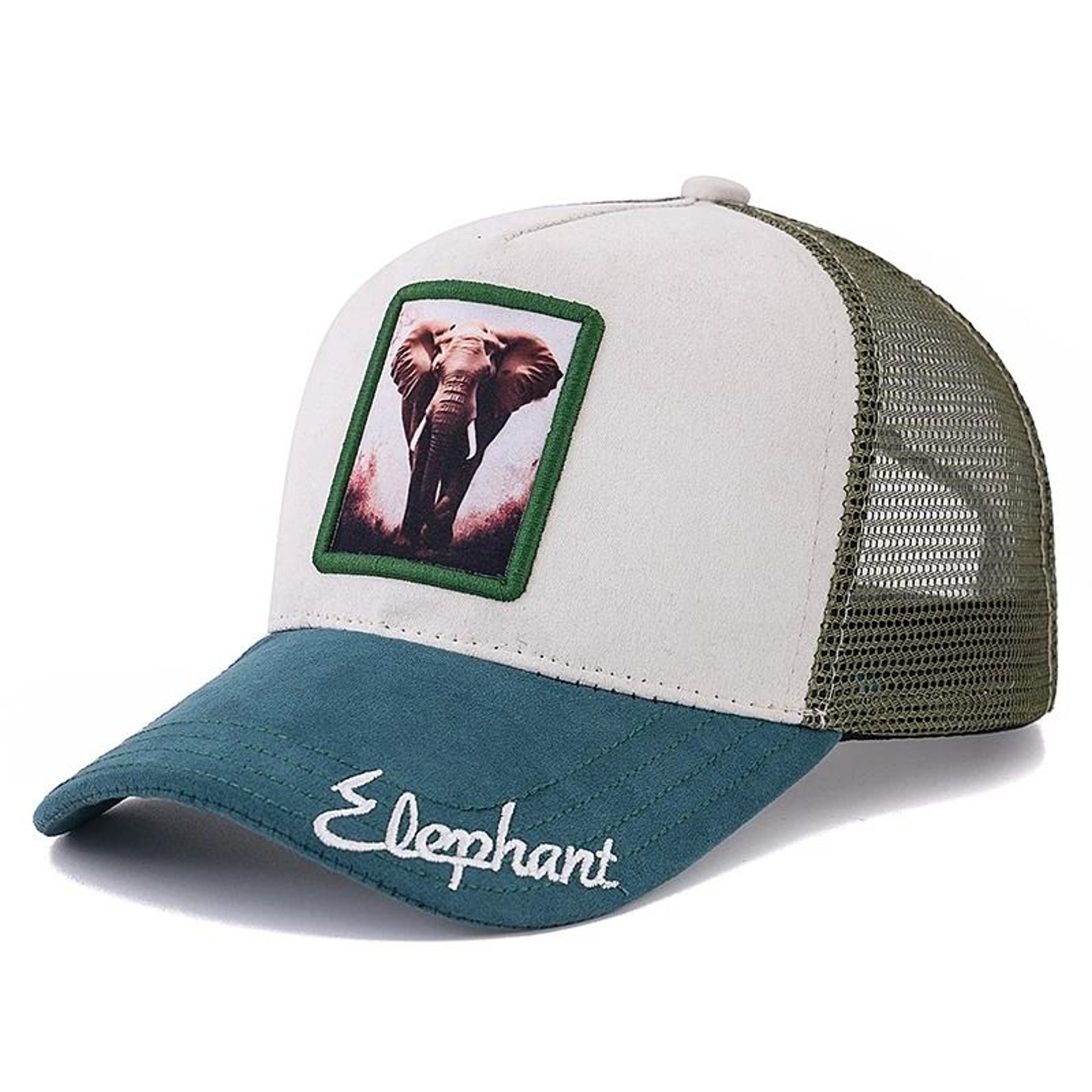 Unisex Grizzlies Pattern Patch Suede Trucker Hat 13