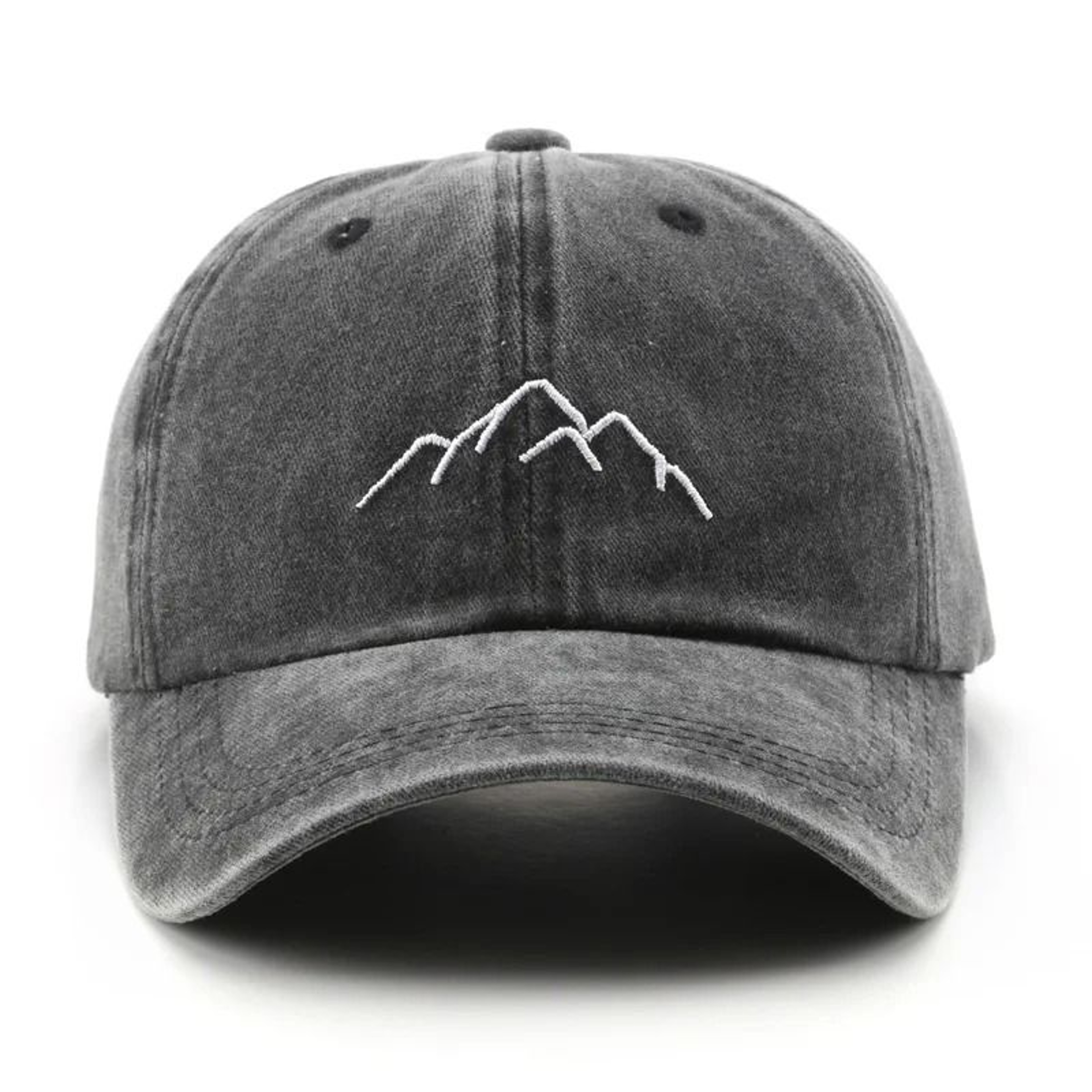 Retro Washed Cotton Mountain Embroidered Baseball Cap 3