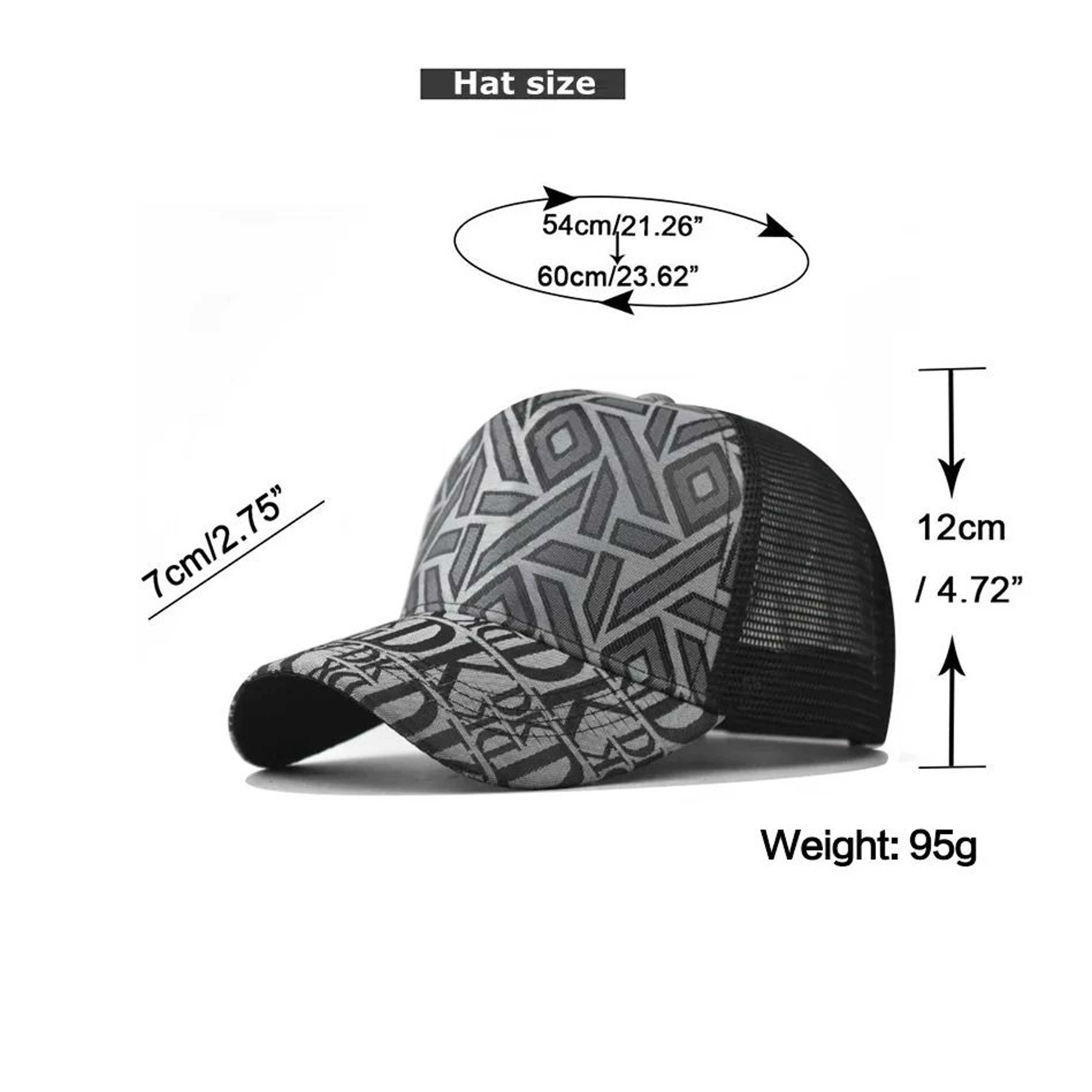 Unisex Summer Plaid Pattern Breathable Mesh Baseball Cap 3
