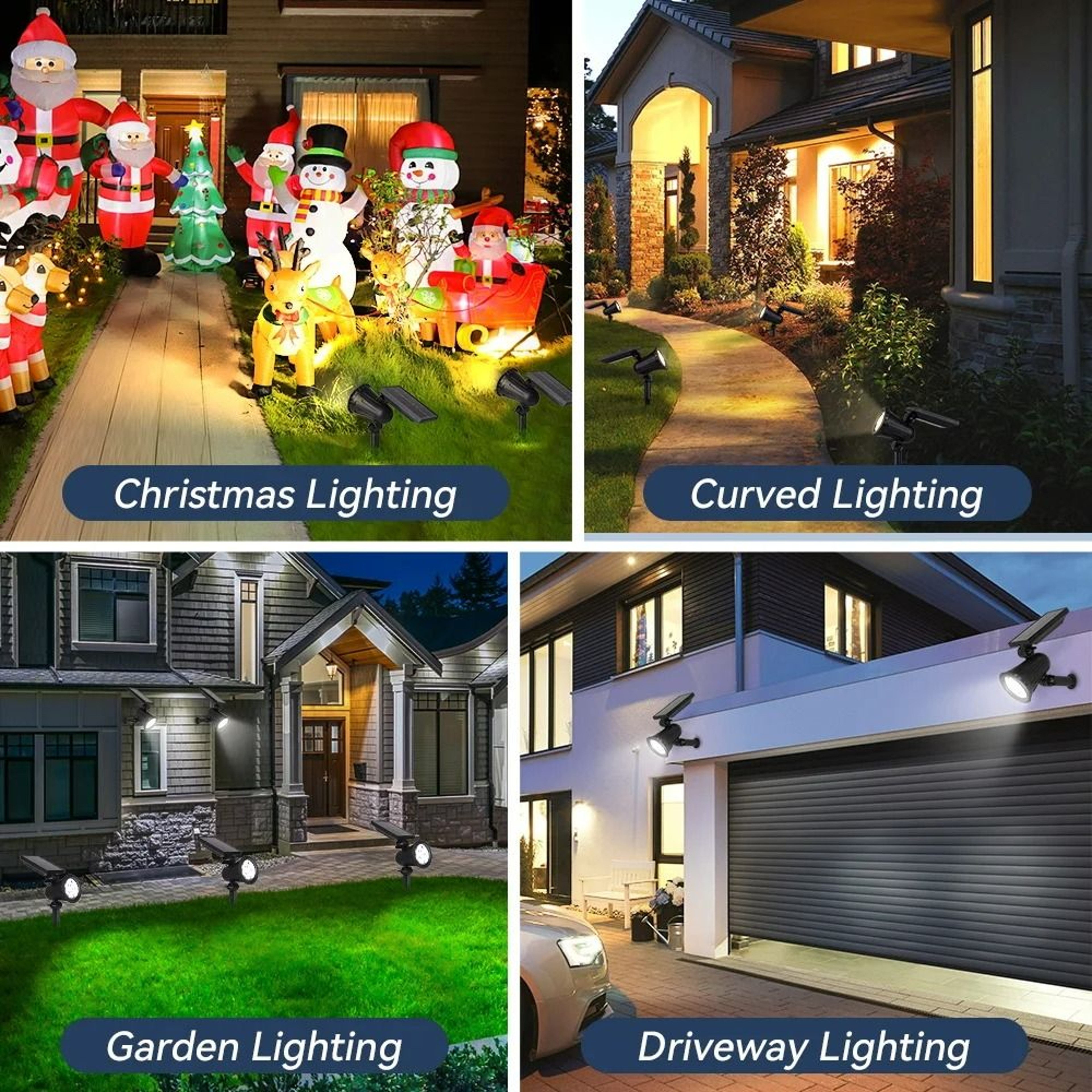 Outdoor Solar Landscape Spotlight  Pathway Accent Lamp 4