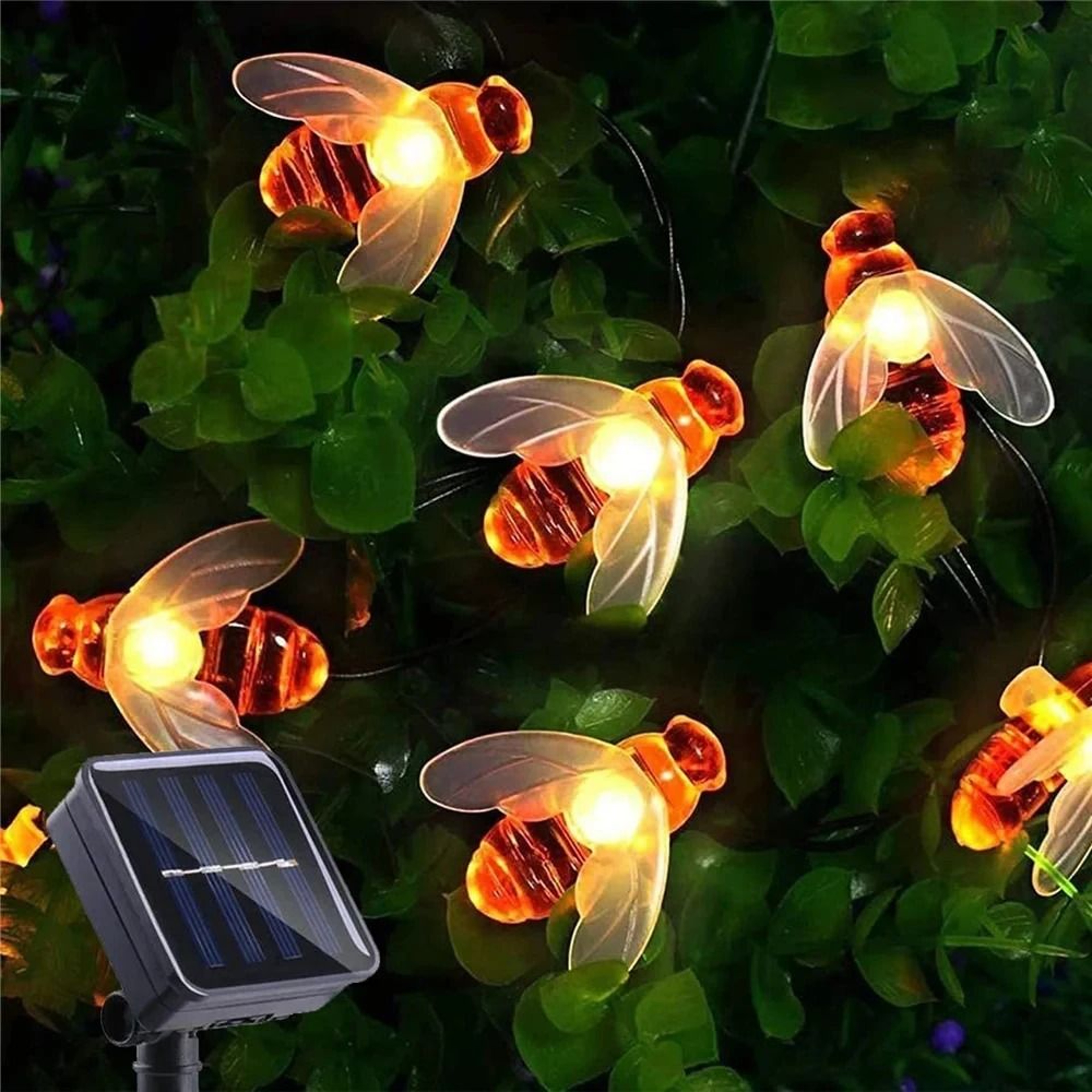 Outdoor Solar Honeybee LED Fairy String Lights 0