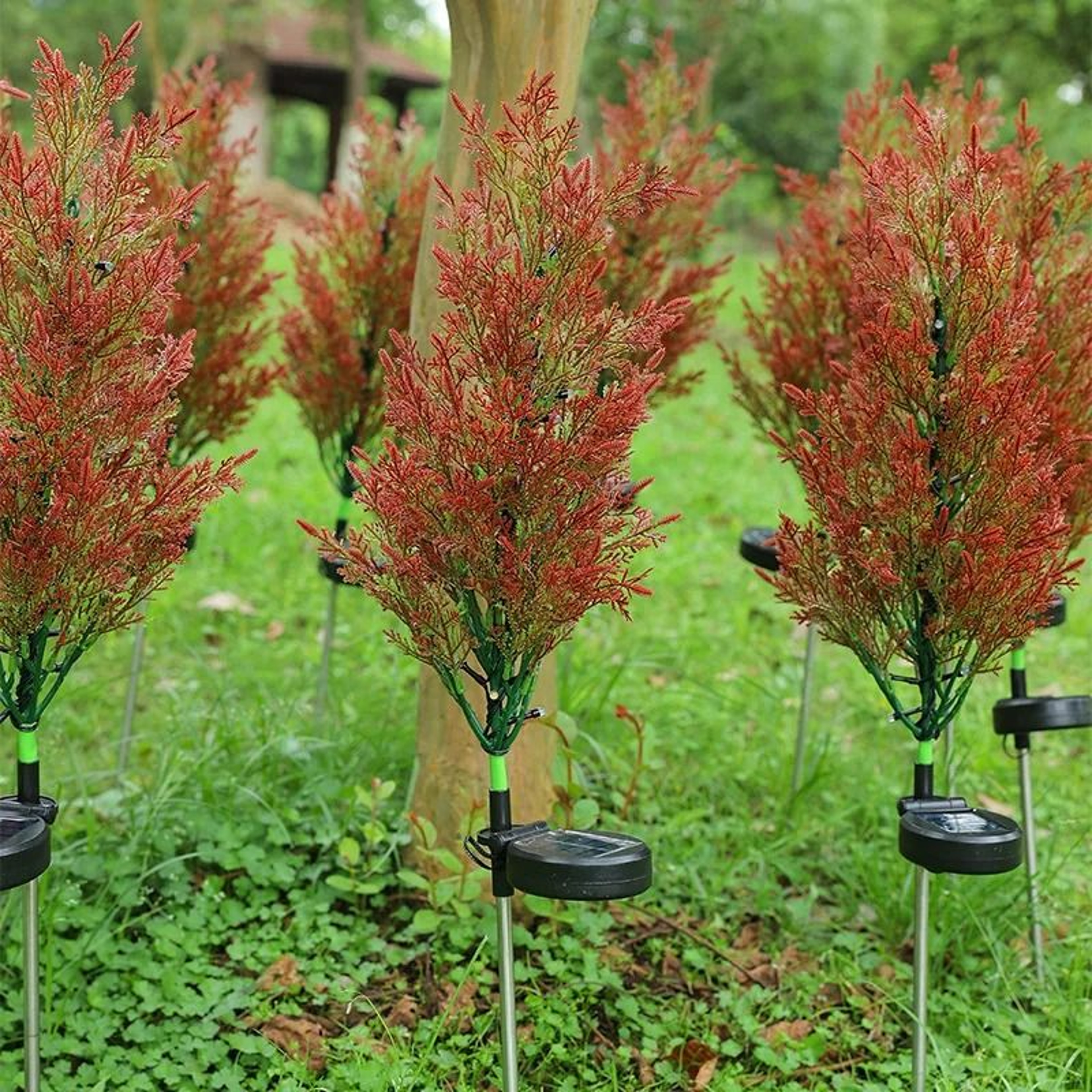 Outdoor Solar Pine  Cypress Tree Stake Light 4