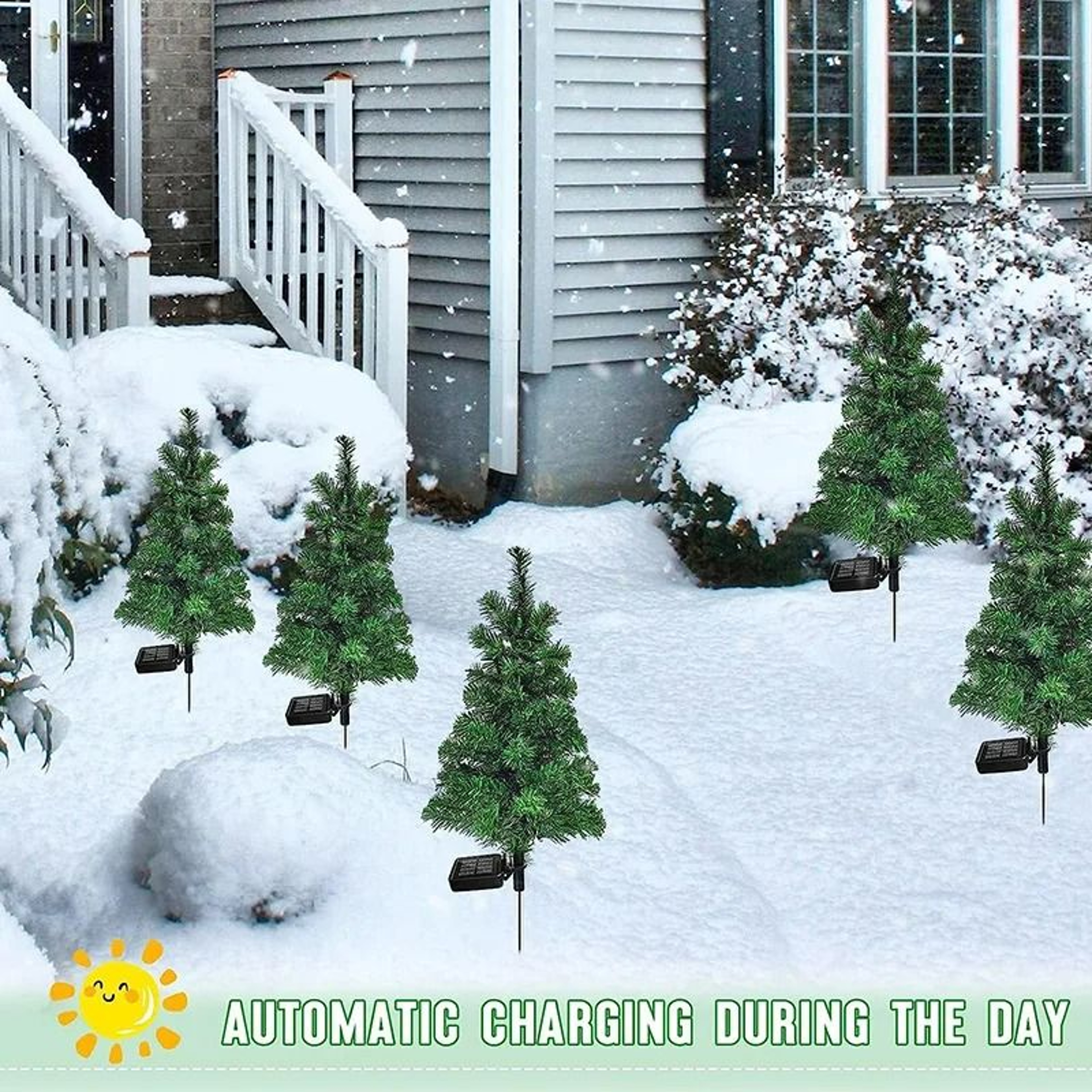 Outdoor Solar Simulation Christmas Tree Stake Light 1
