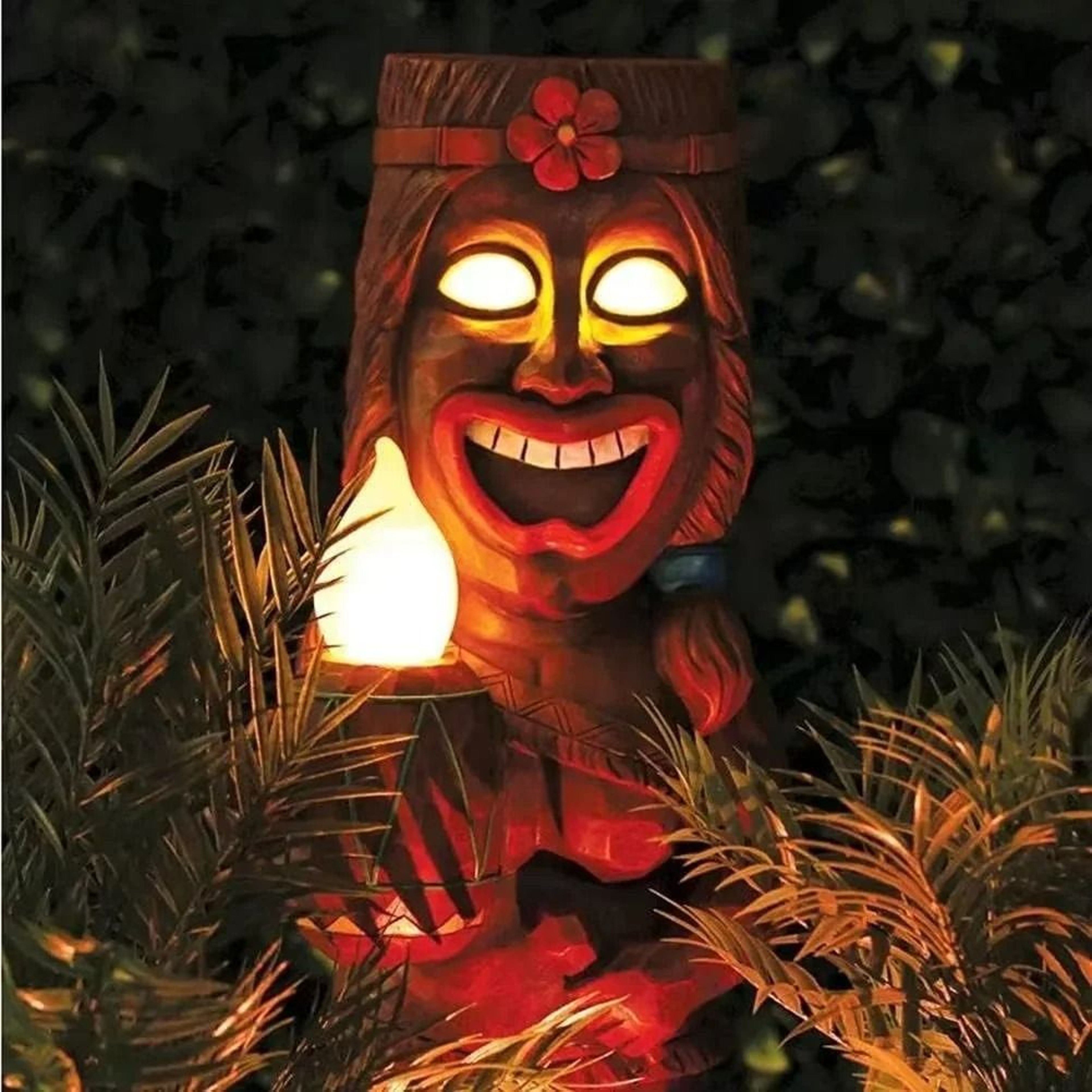 Outdoor Solar Tiki Totem Statue Garden Light 7