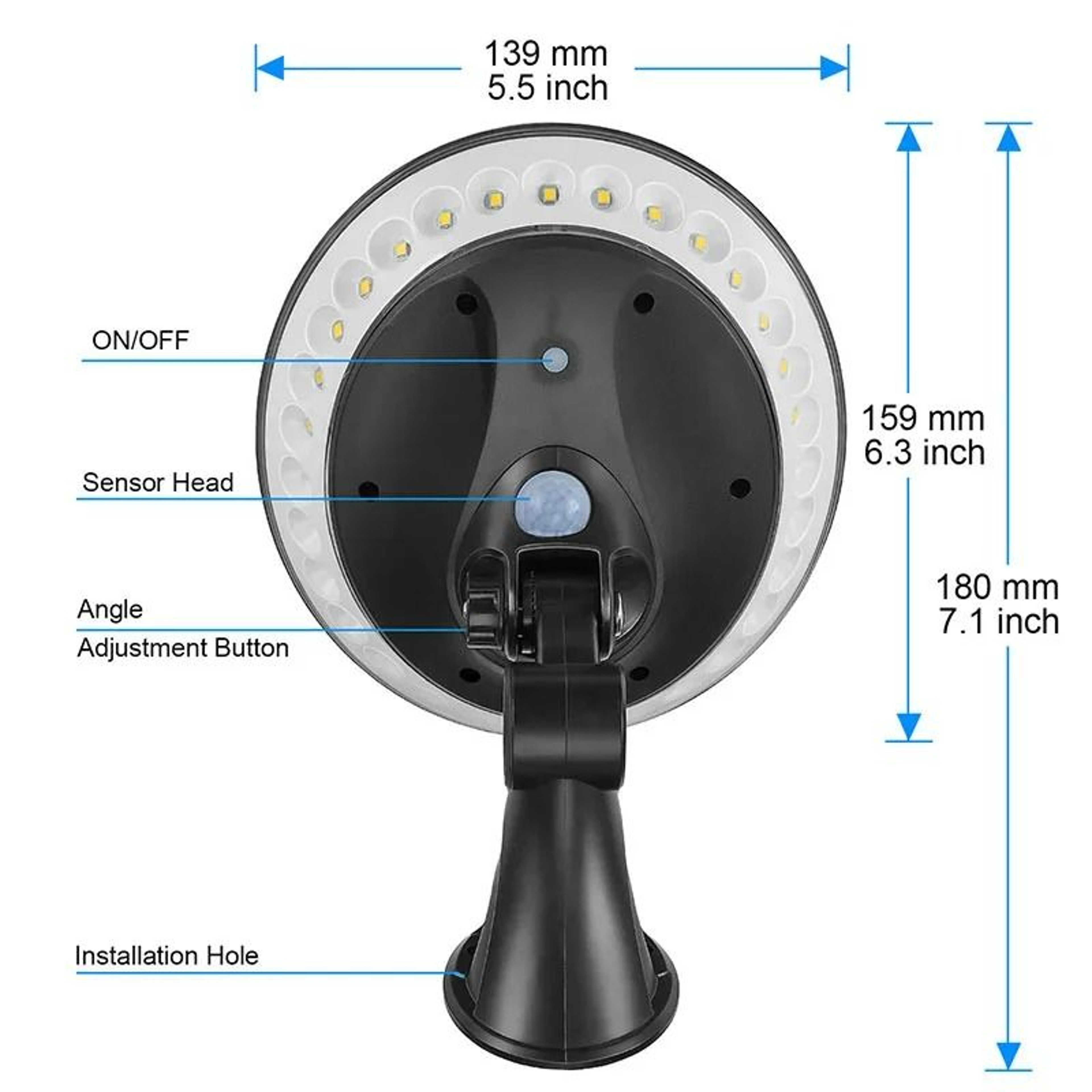 360 Luminous Solar UFO Gate  Wall Light PIR Motion Sensing 3