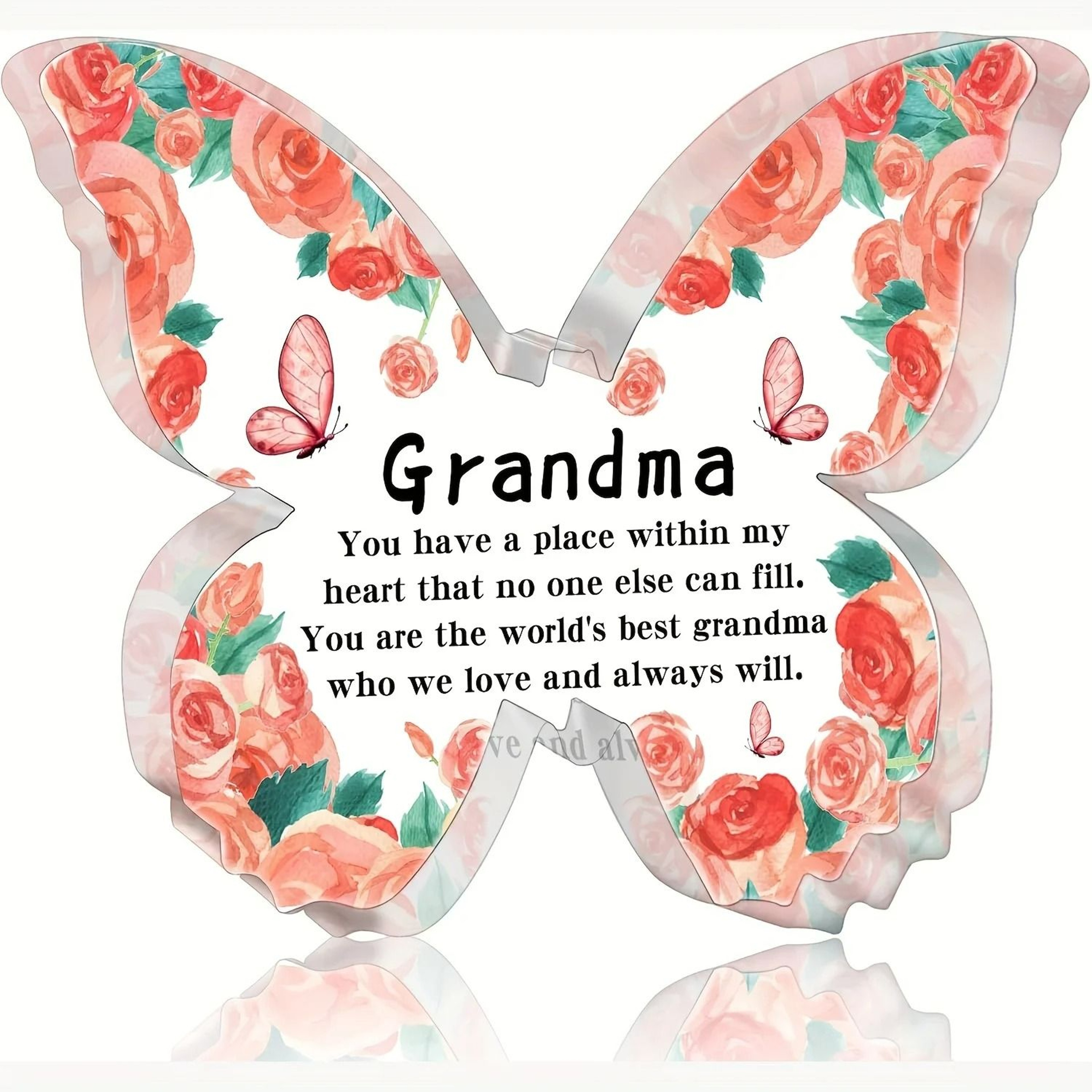 Unique ButterflyThemed Grandma Keepsake  Desktop Decor 1