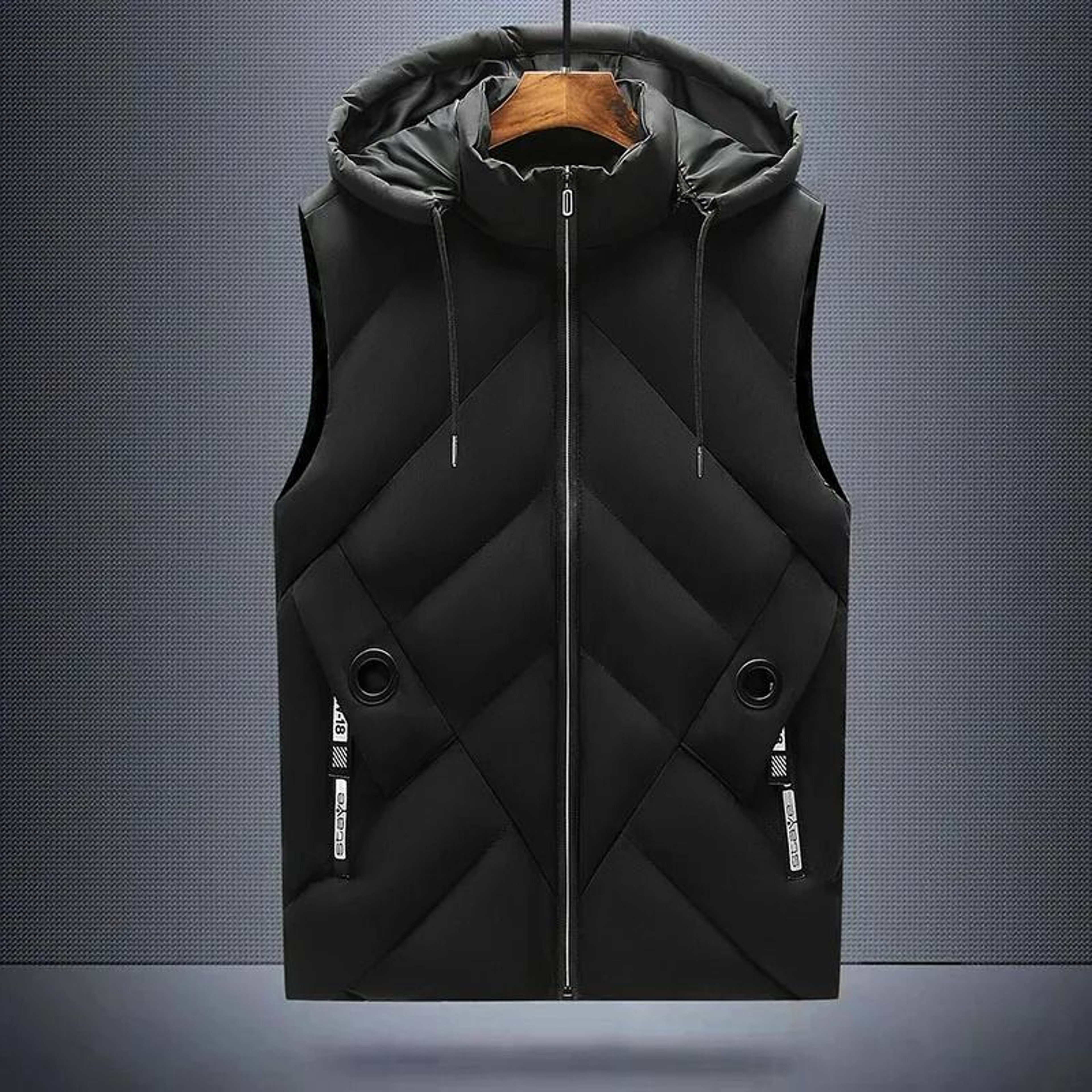Mens Waterproof Hooded Puffer Vest With Detachable Hood 6