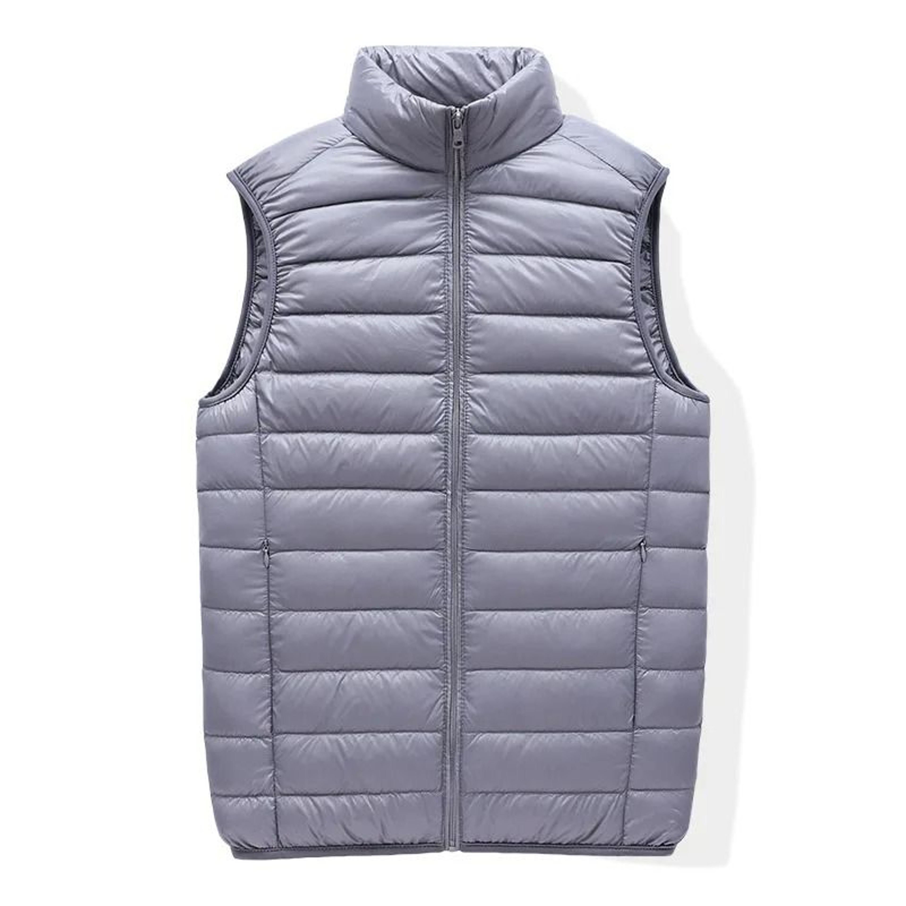 Mens UltraLightweight White Duck Down Vest 6