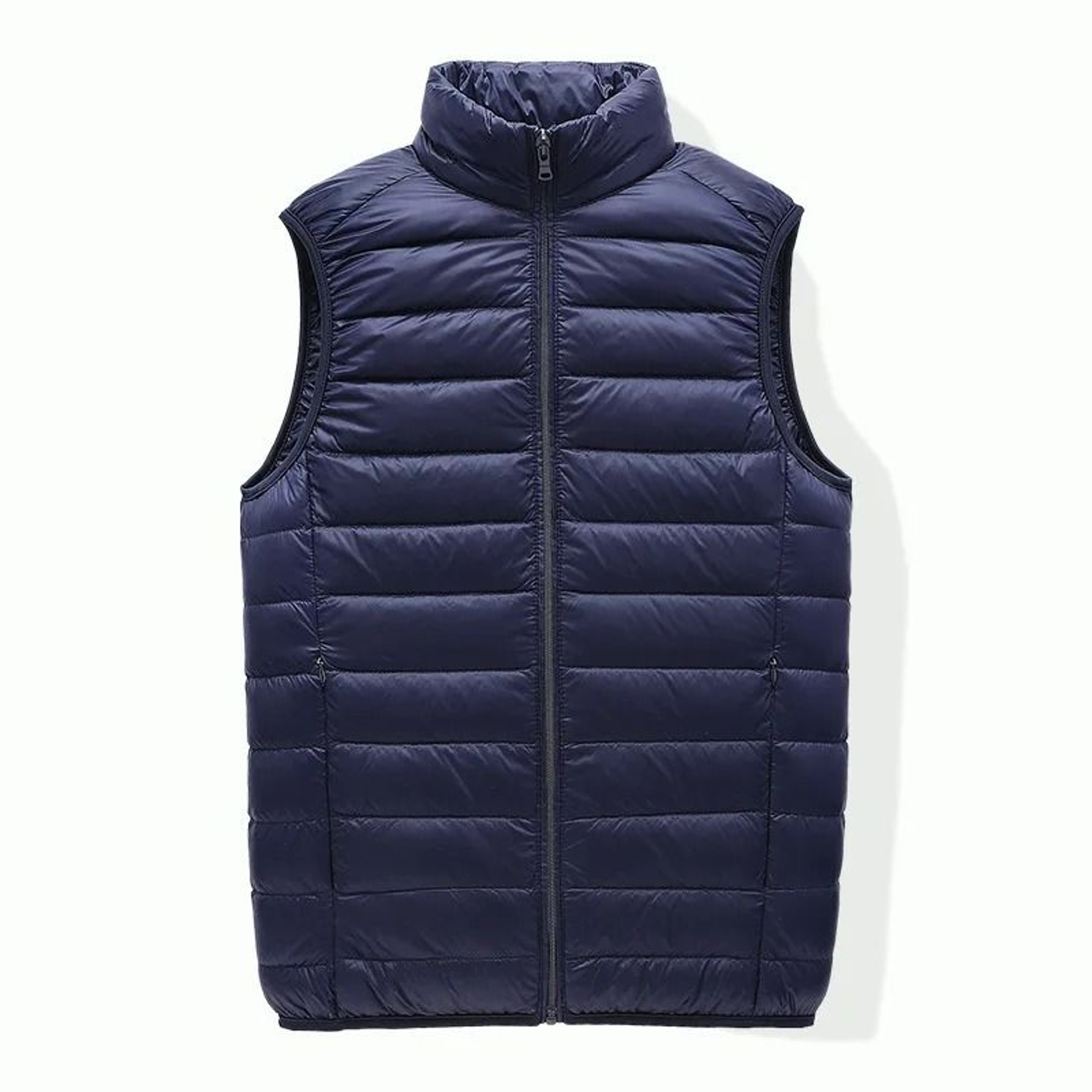 Mens UltraLightweight White Duck Down Vest 7