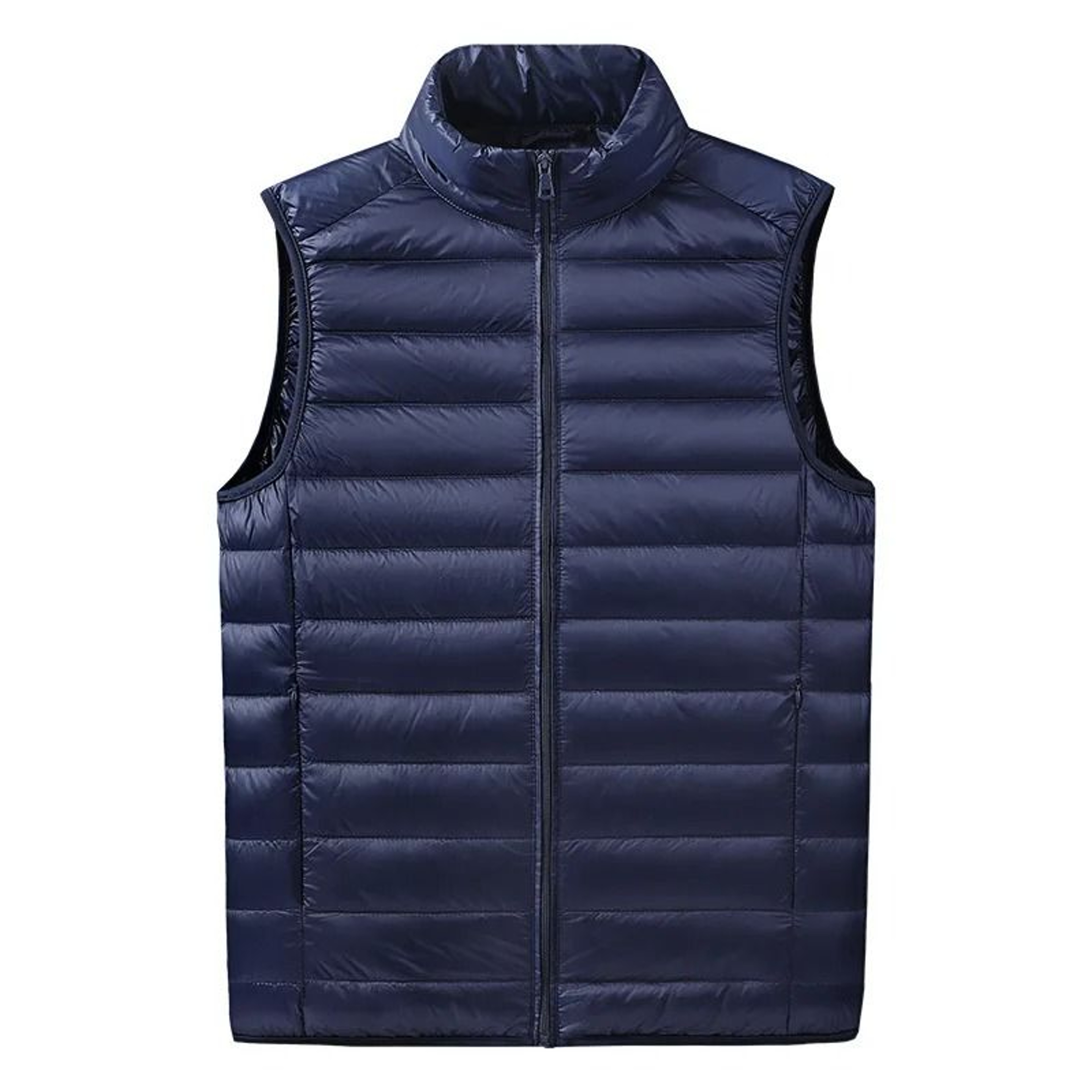 Mens UltraLightweight White Duck Down Vest 5