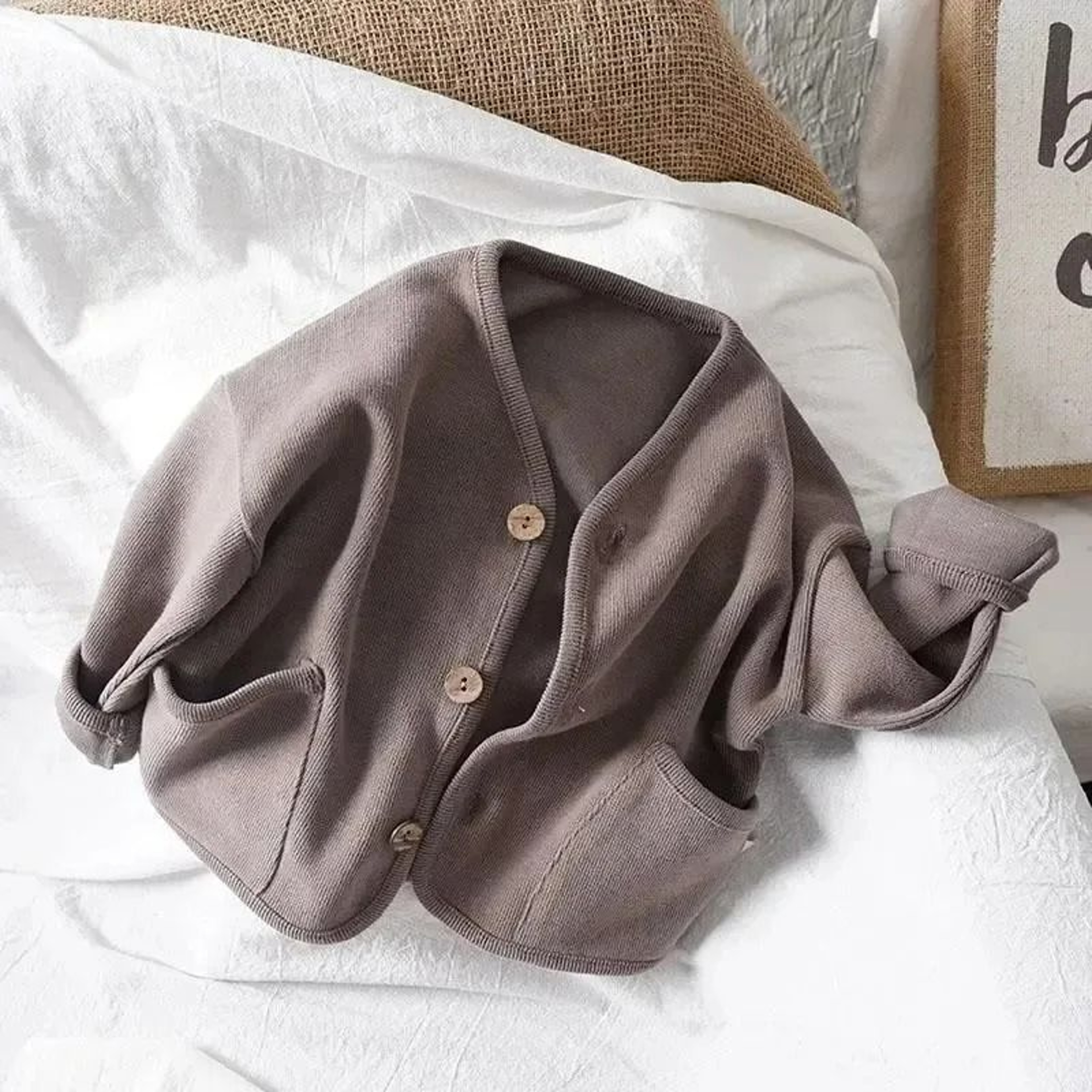 Kids Pure Cotton Loose Fit Cardigan Jacket 8