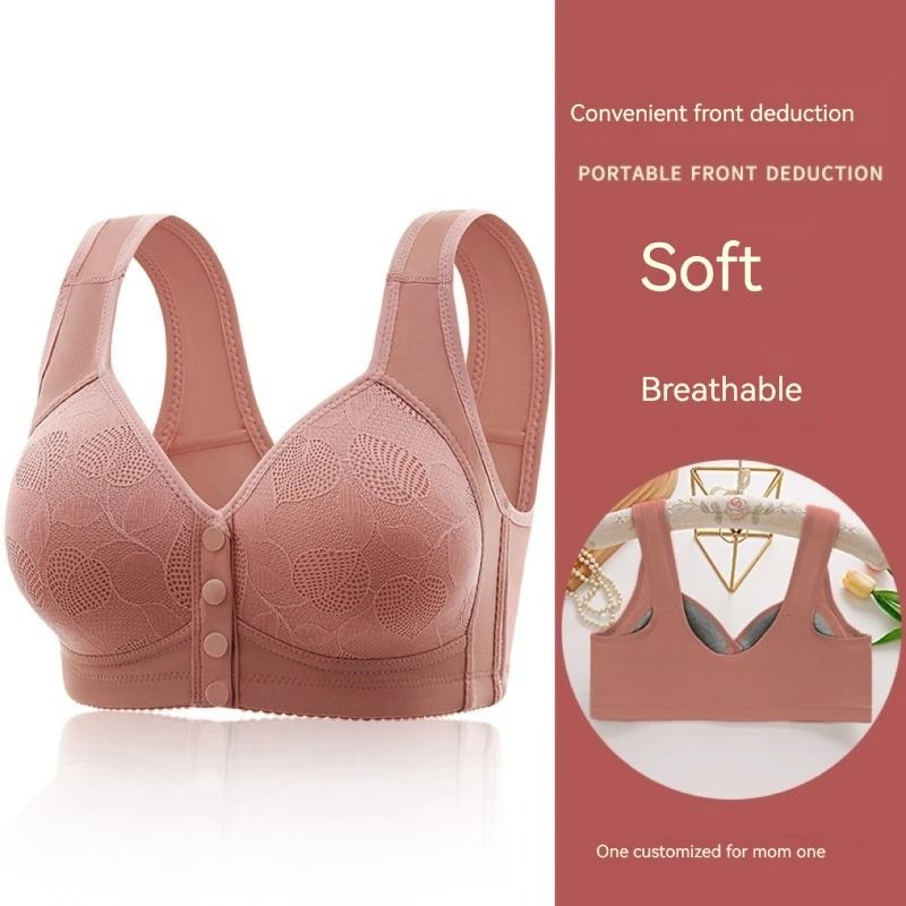 FrontButton Seamless Wireless Nursing Bra 5