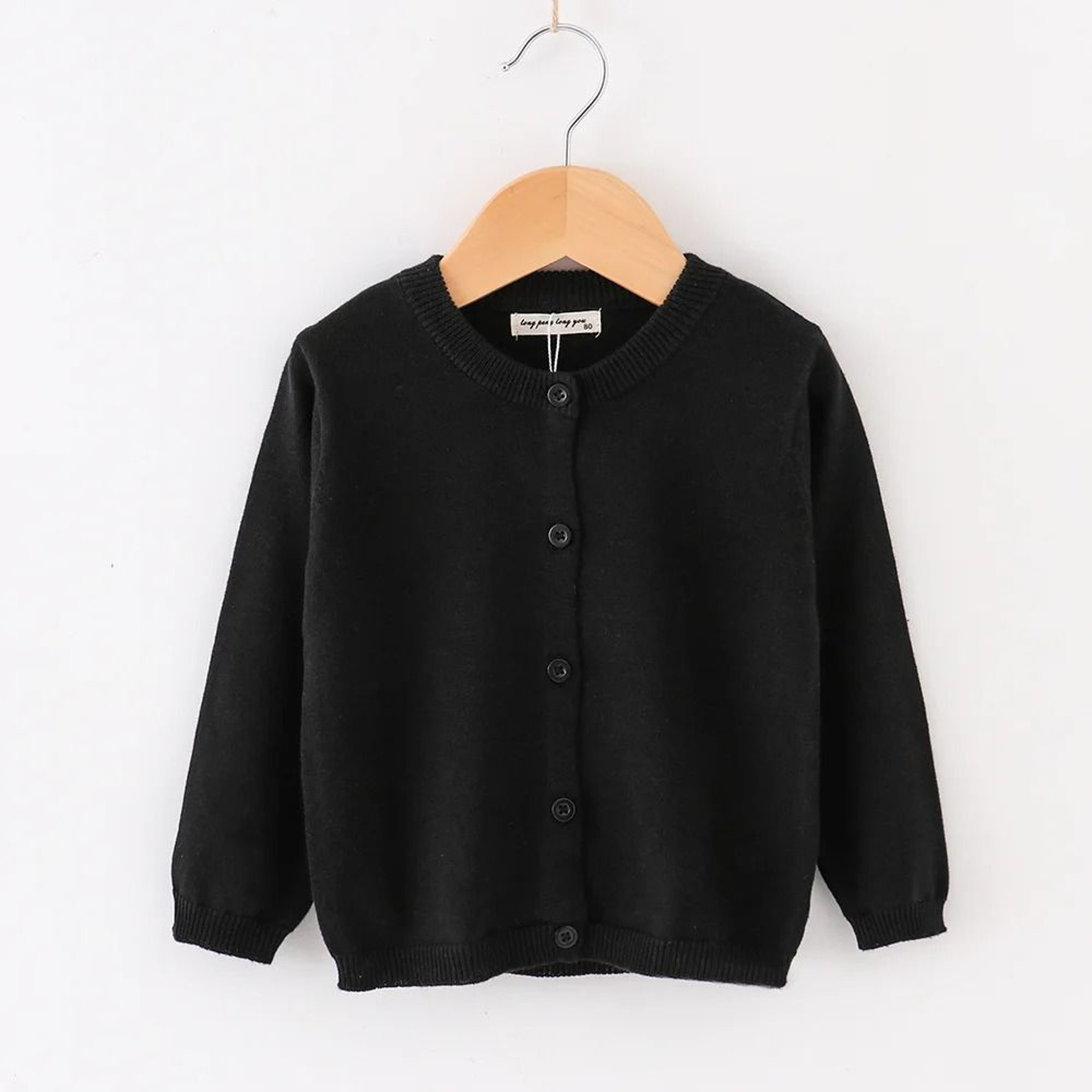 Kids Soft Knit Solid ButtonFront Cardigan 8