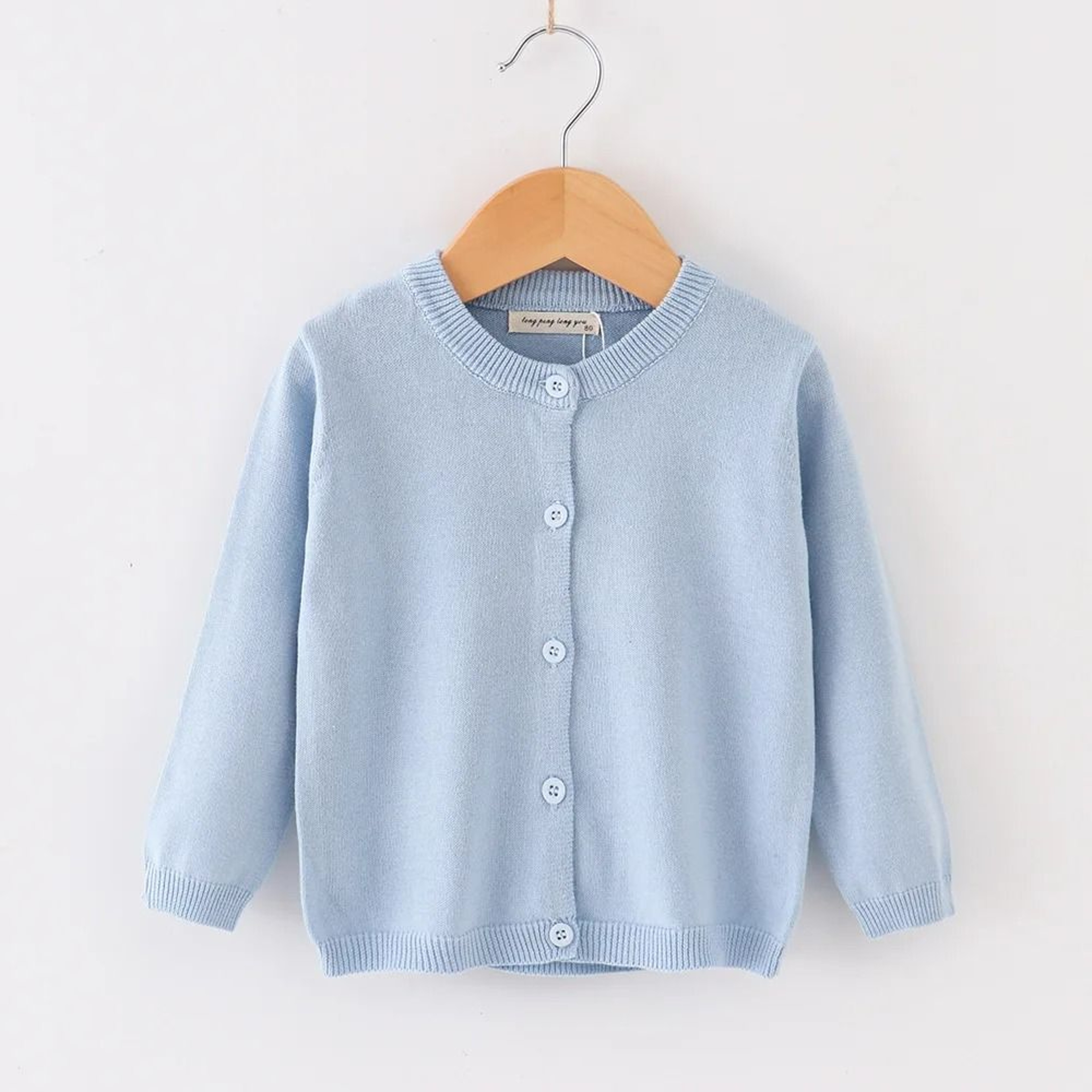 Kids Soft Knit Solid ButtonFront Cardigan 9