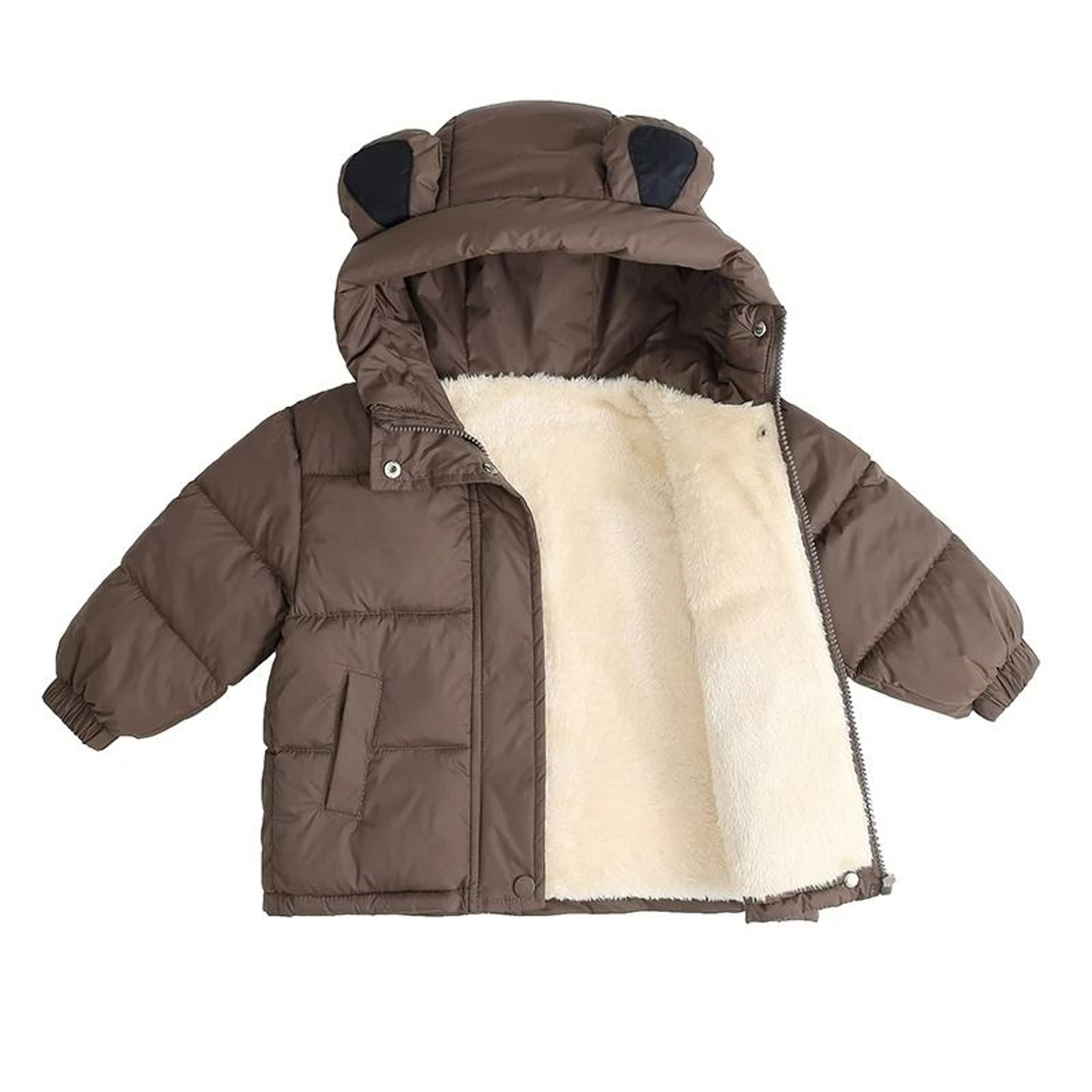 Kids Hooded Thickened DownCotton Winter Puffer Jacket 0
