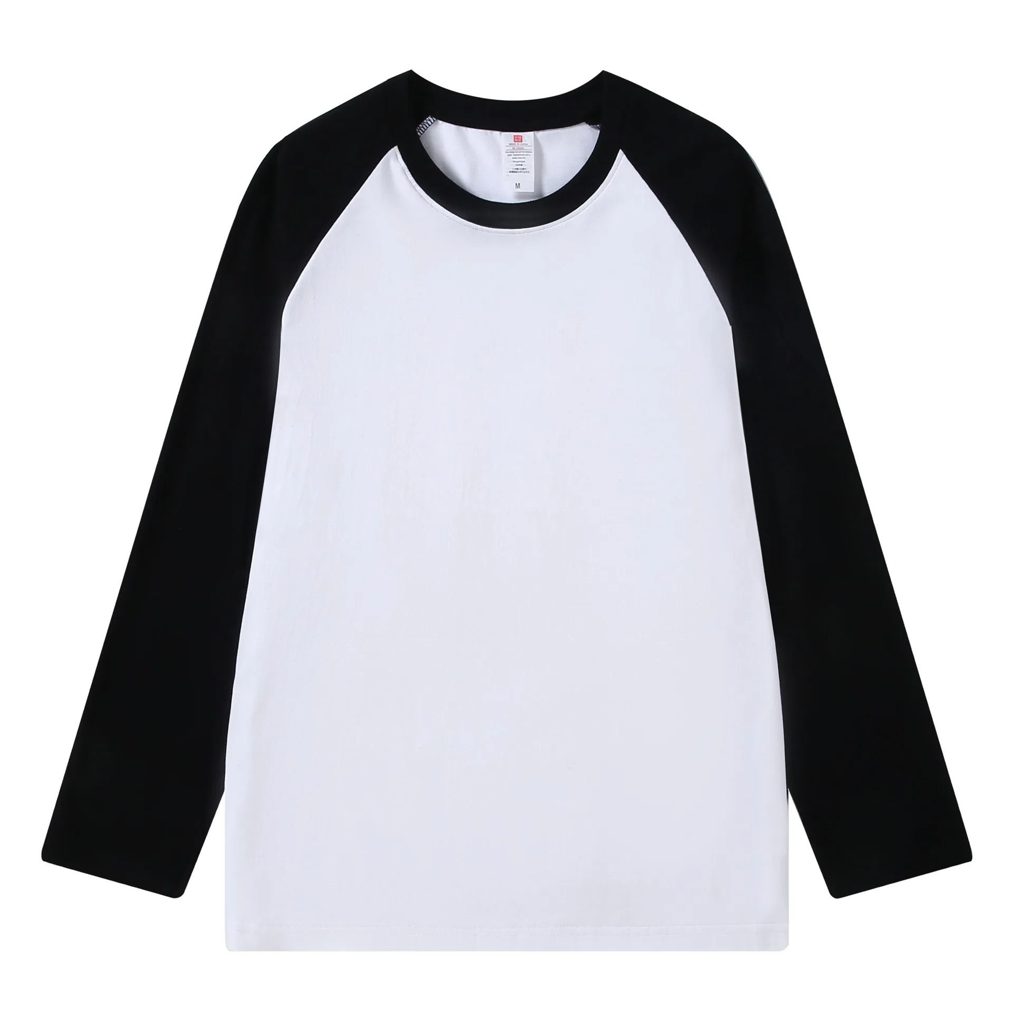 Mens Pure Cotton Raglan Spliced LongSleeve TShirt 6