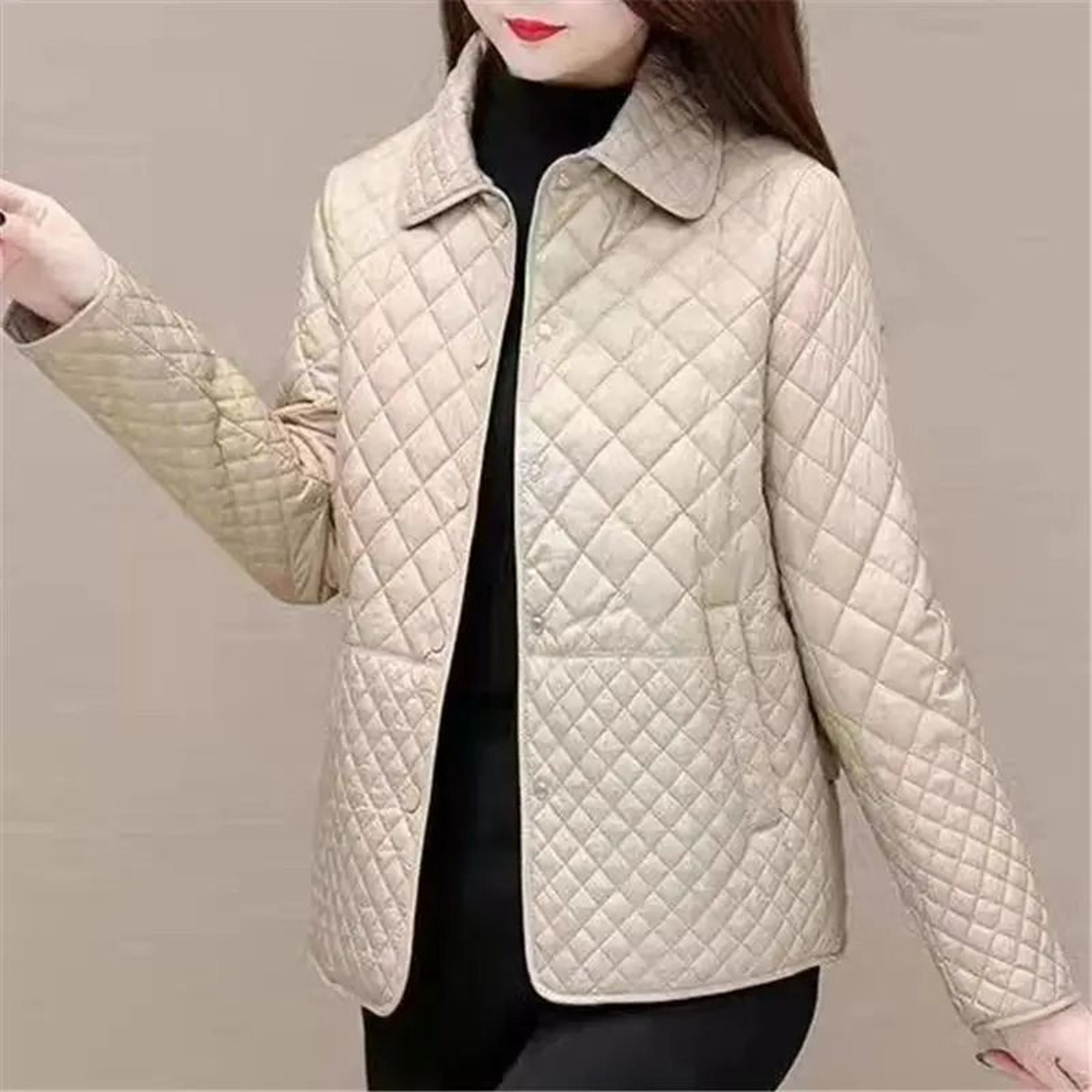 Womens Plaid Quilted Warm Winter Jacket 10