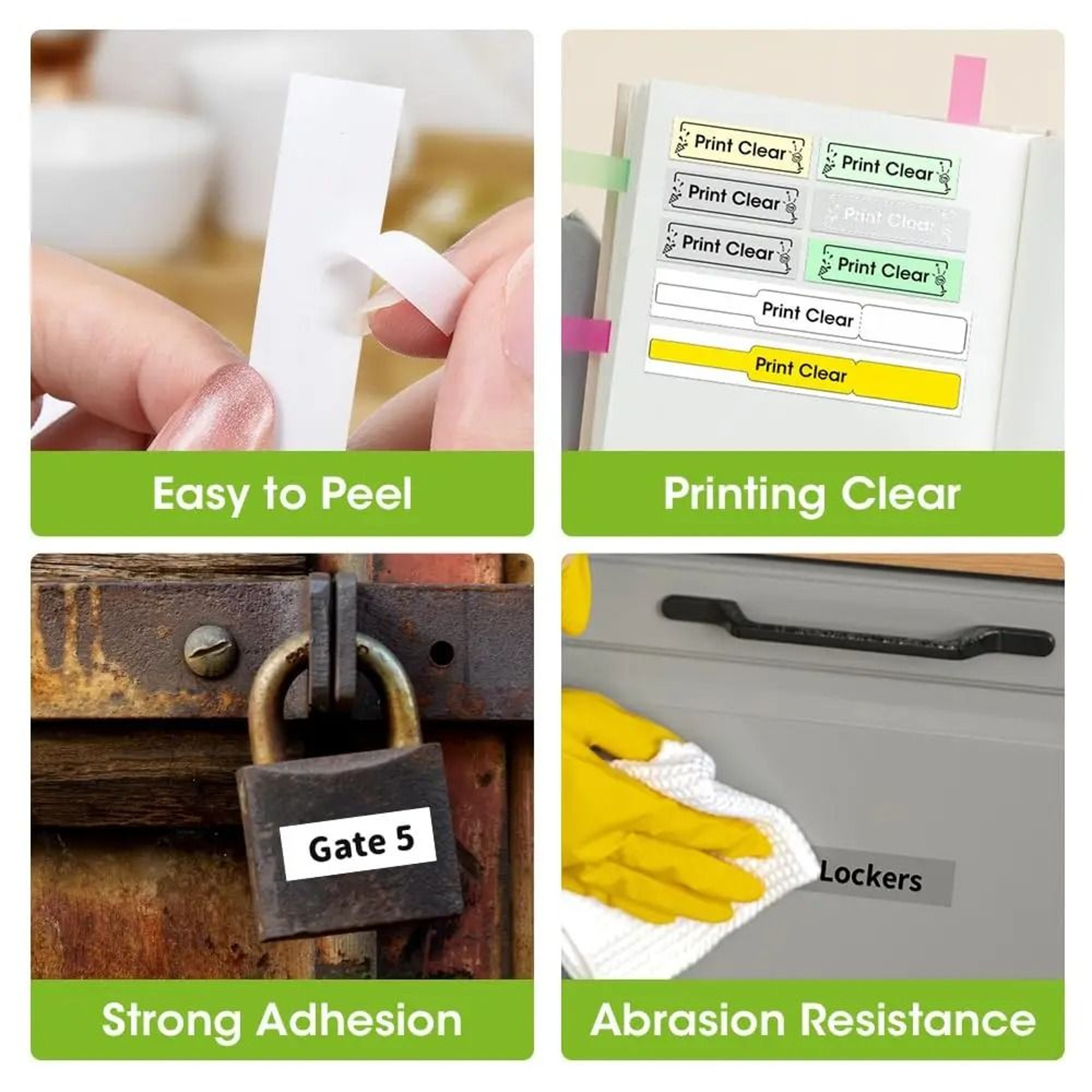 MultiColor Waterproof Thermal Replacement Label Tape Roll 4