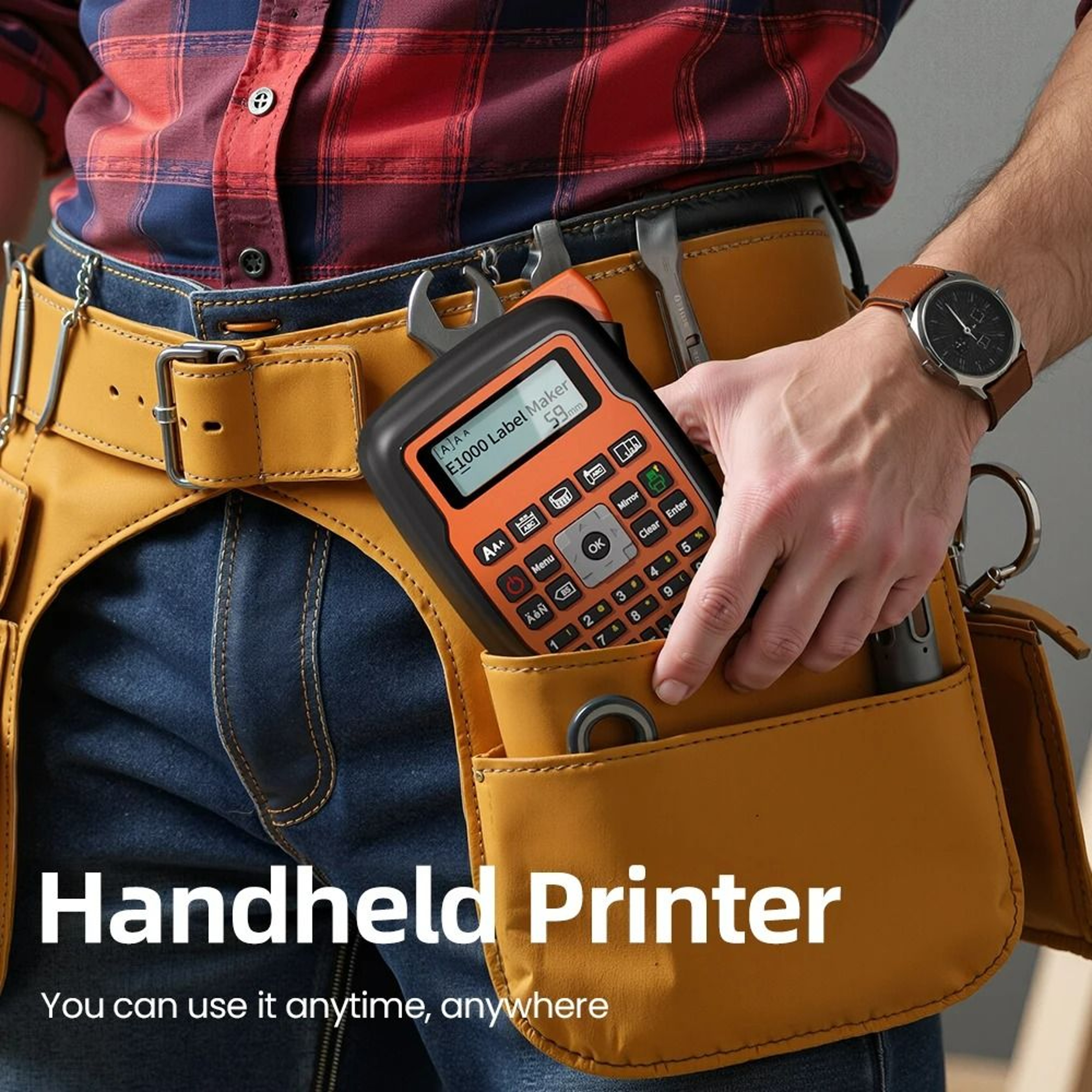 Industrial Handheld Label Printer With Storage Case 203 DPI 3
