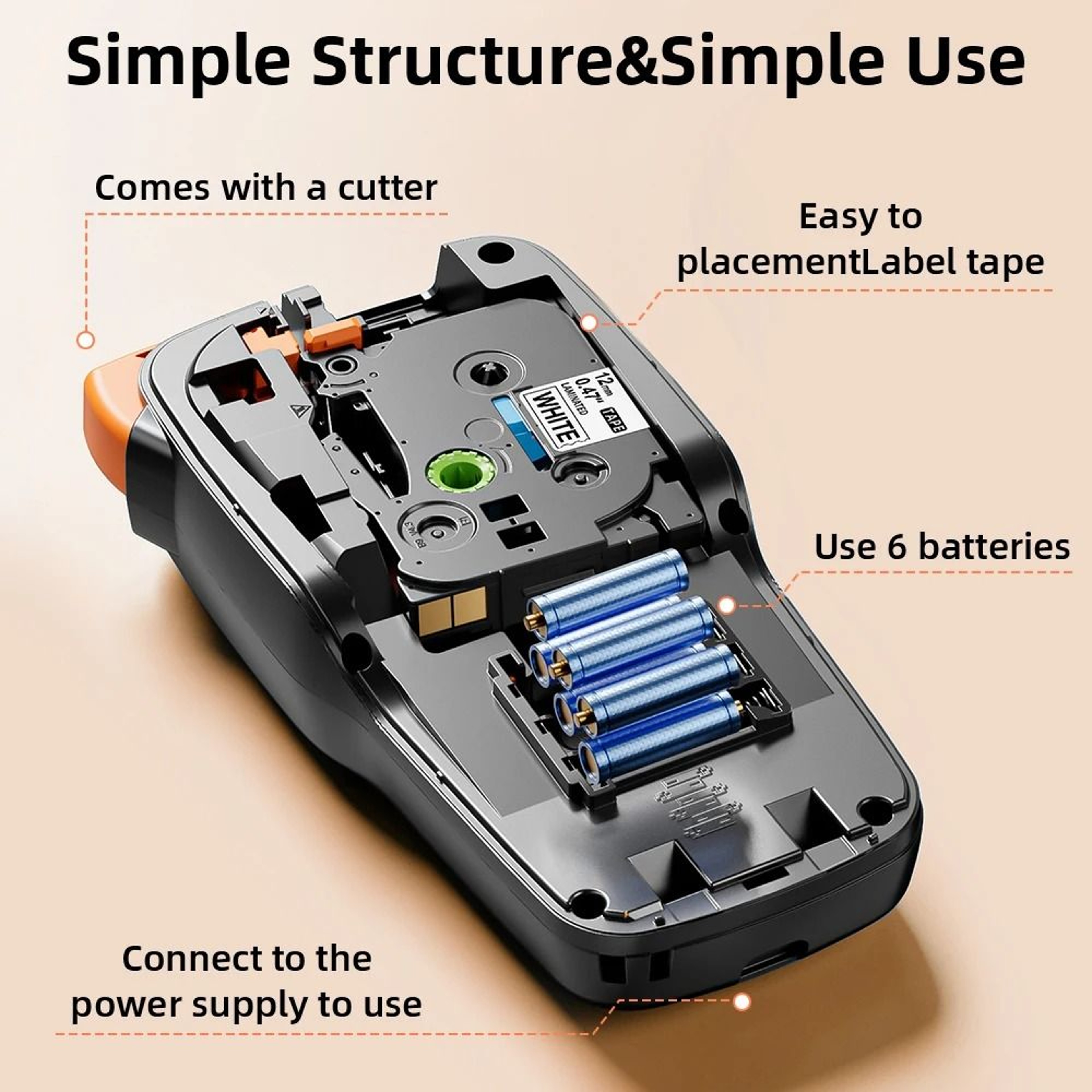 Industrial Handheld Label Printer With Hard Case 203 DPI 1