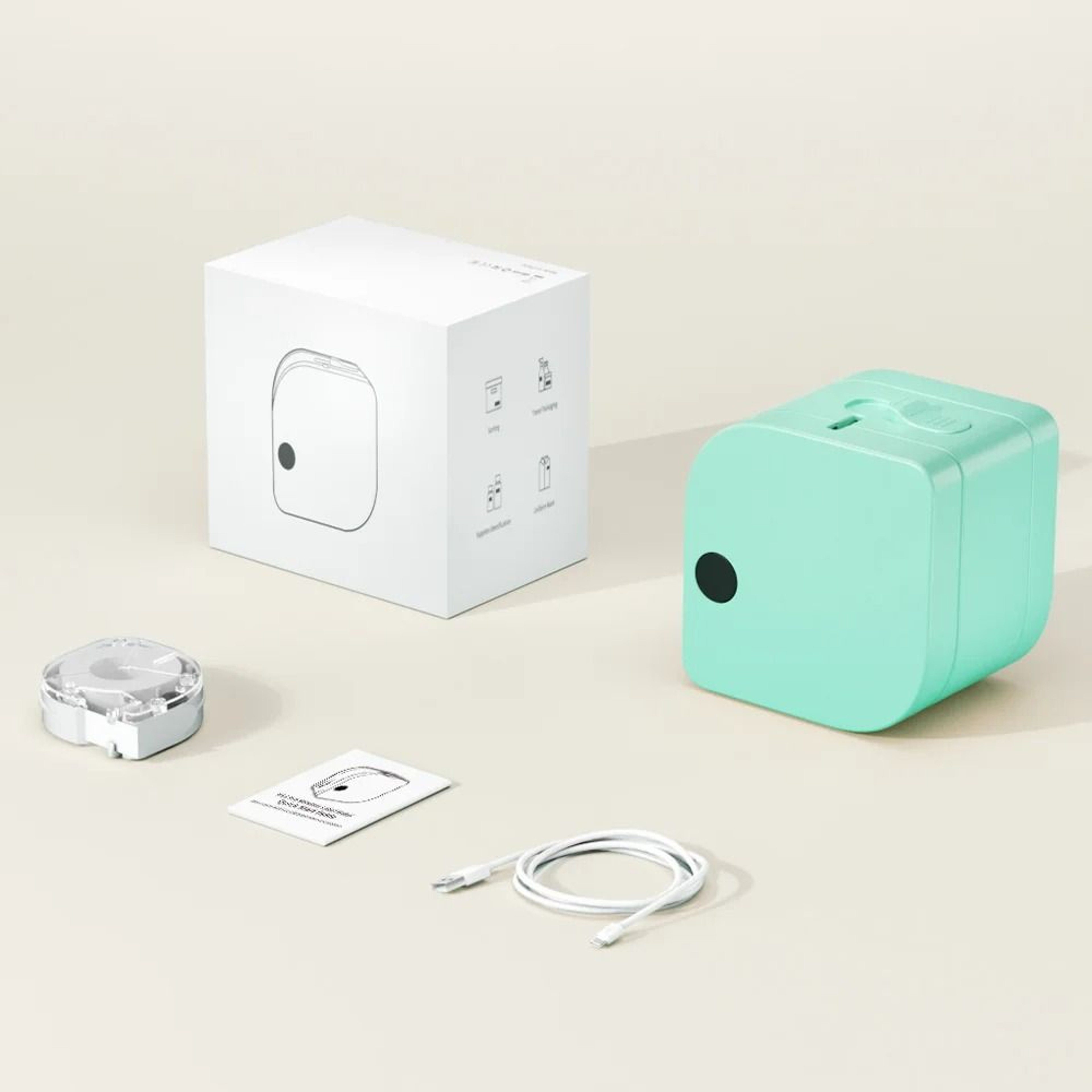 Wireless Bluetooth Mini Label Printer With Tape Roll 8