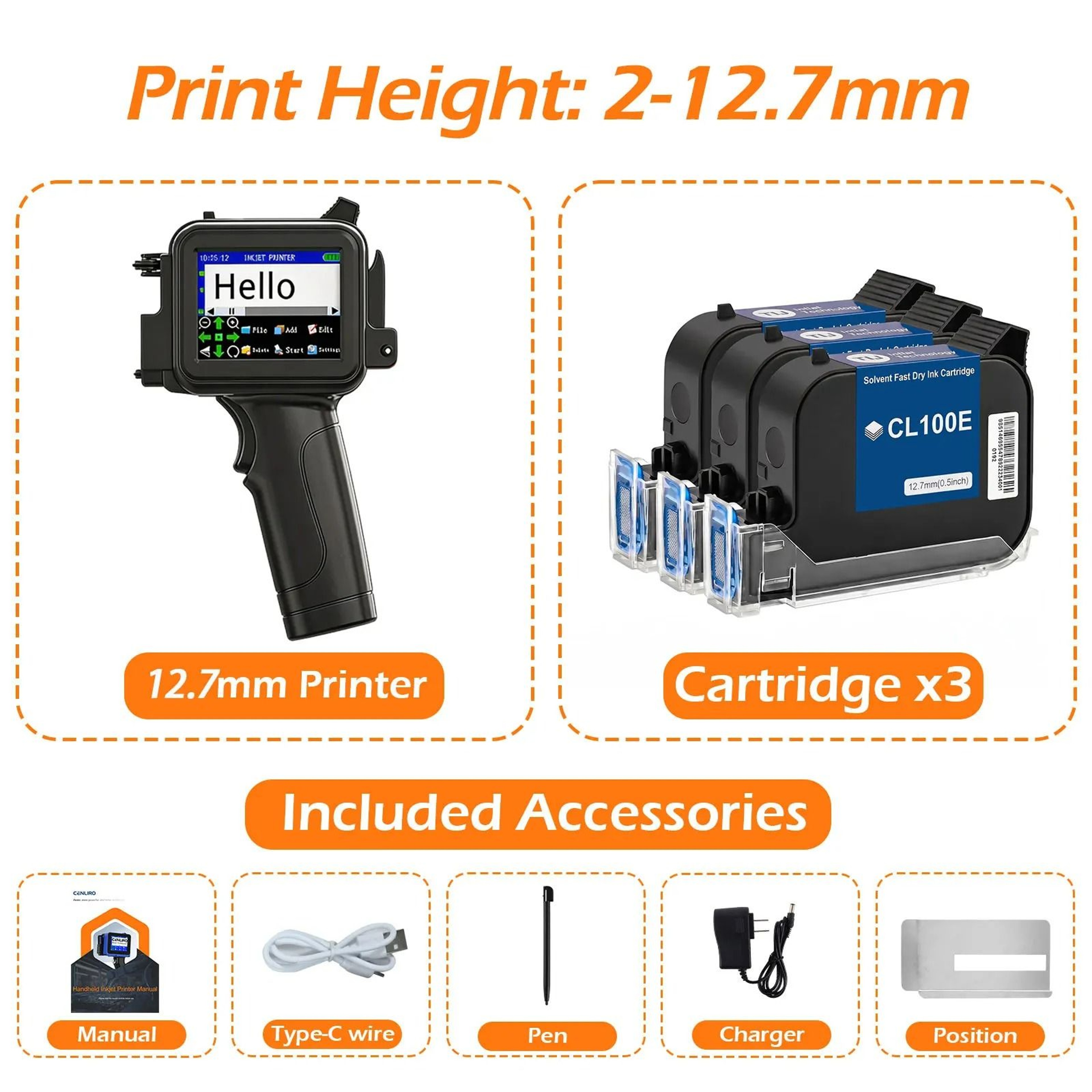 Handheld Handheld Inkjet Printer Set 14