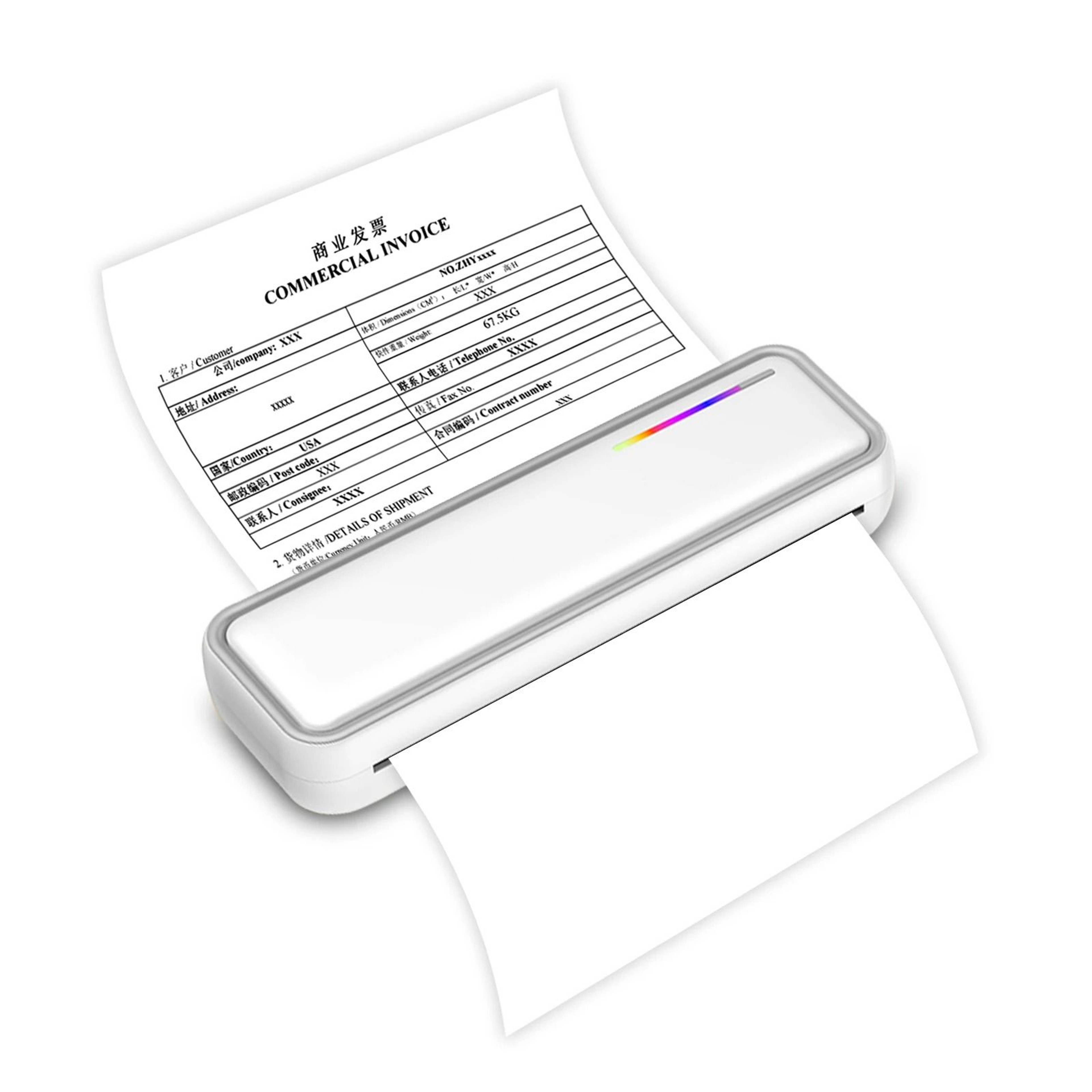 Portable A4 Wireless Thermal Printer Inkless Travel Document Printer 9