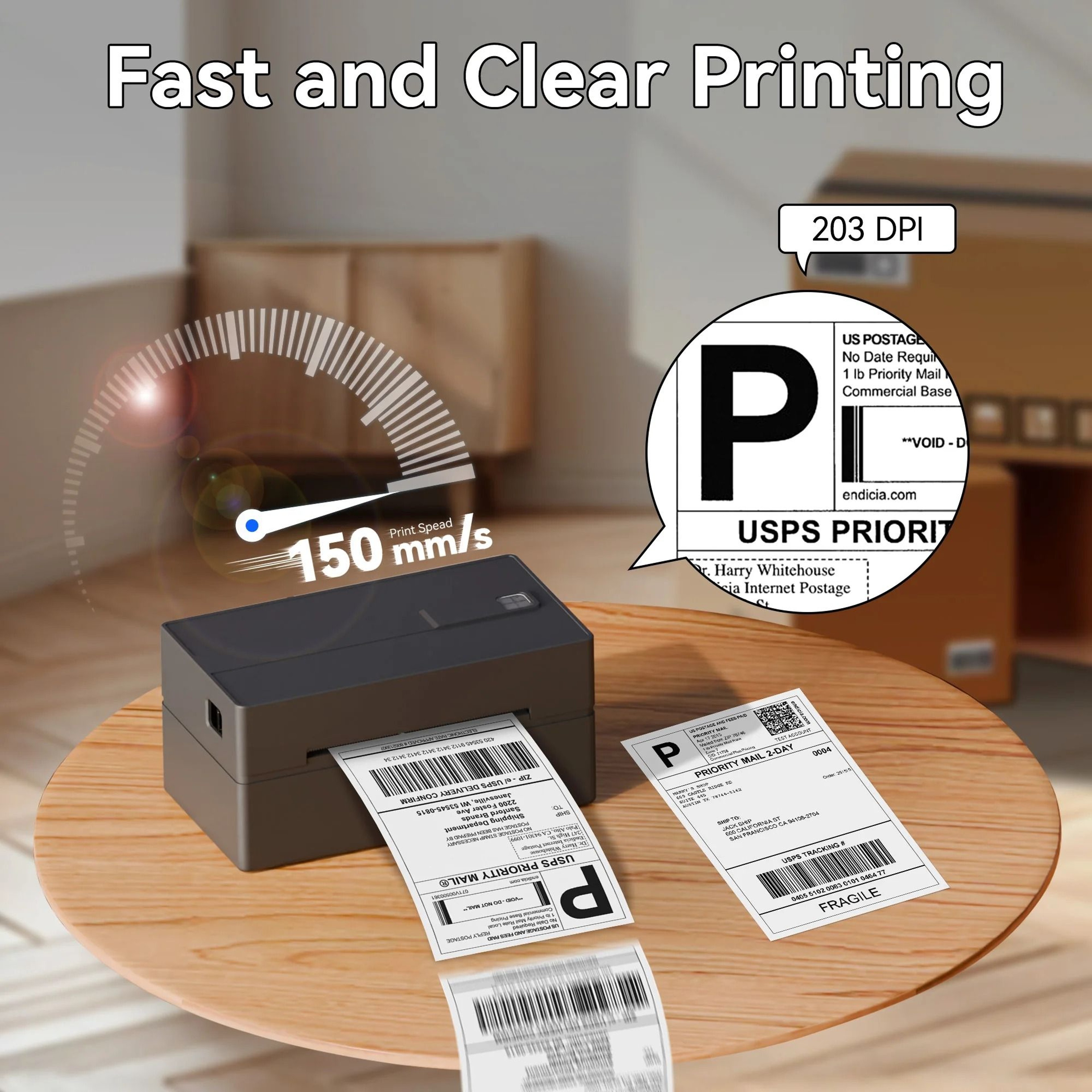 Wireless 4x6 Thermal Shipping Label Printer 2
