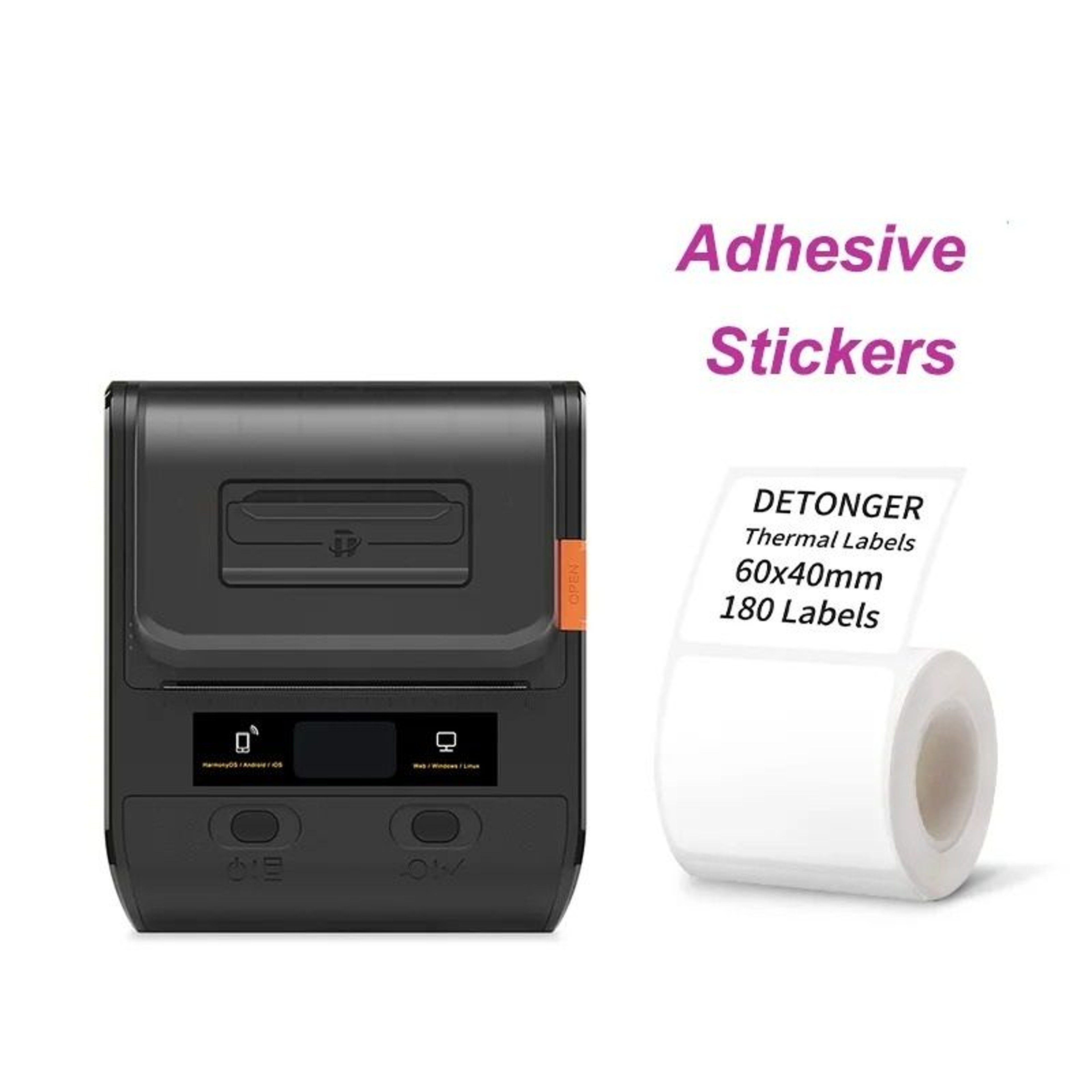 Wireless Desktop  Portable Thermal Label Printer 9