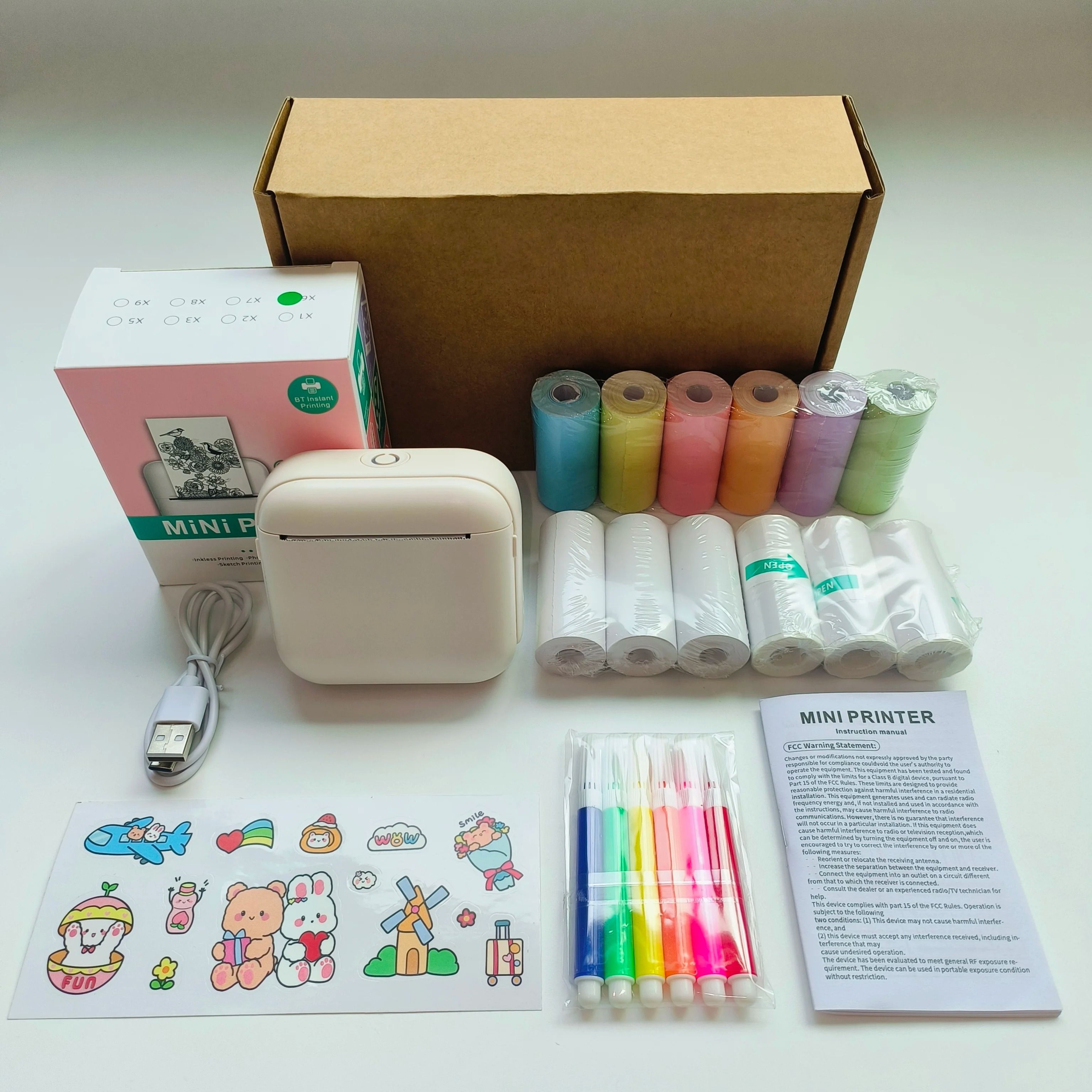Wireless Mini Thermal Label Maker Kit 203 DPI HD 6