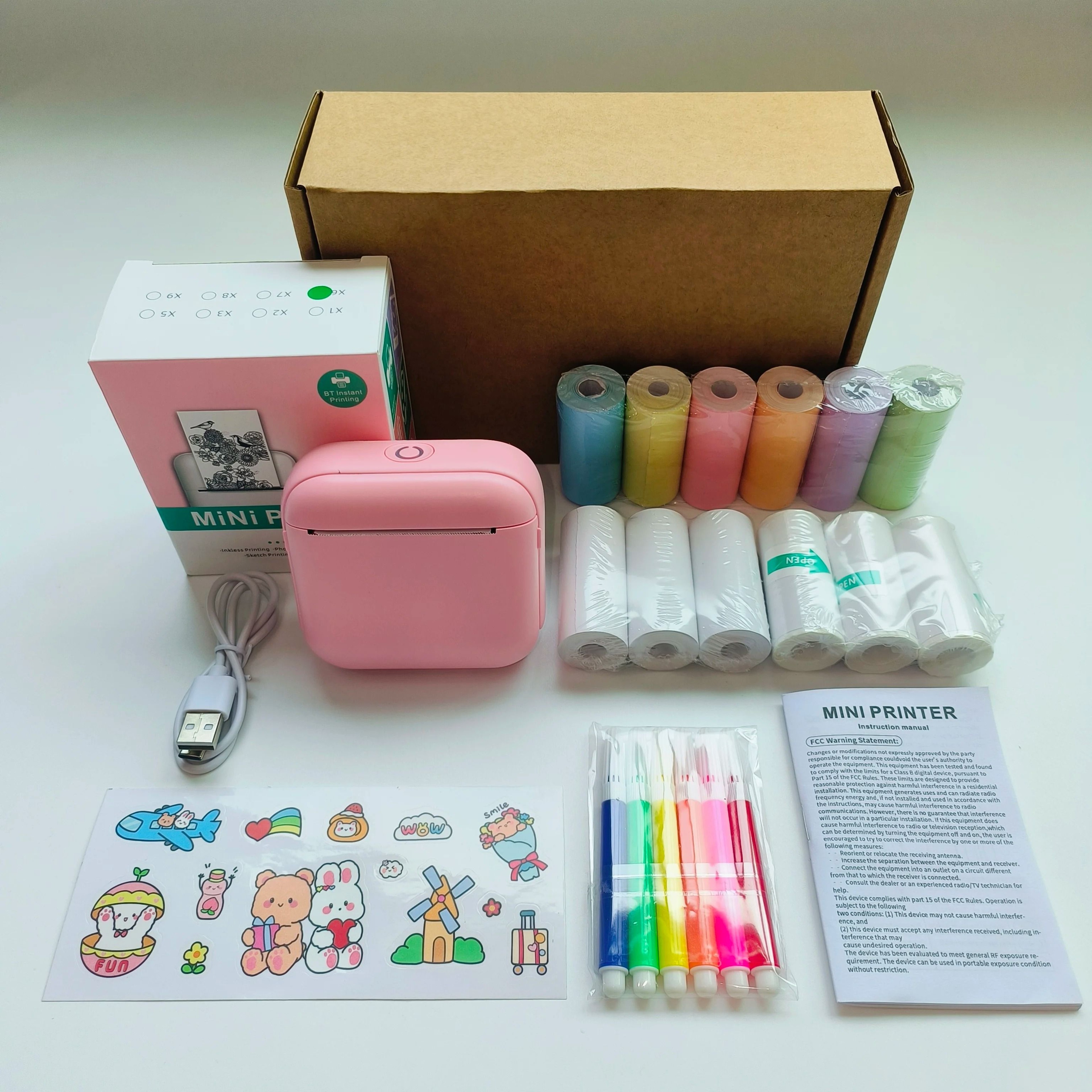 Wireless Mini Thermal Label Maker Kit 203 DPI HD 10
