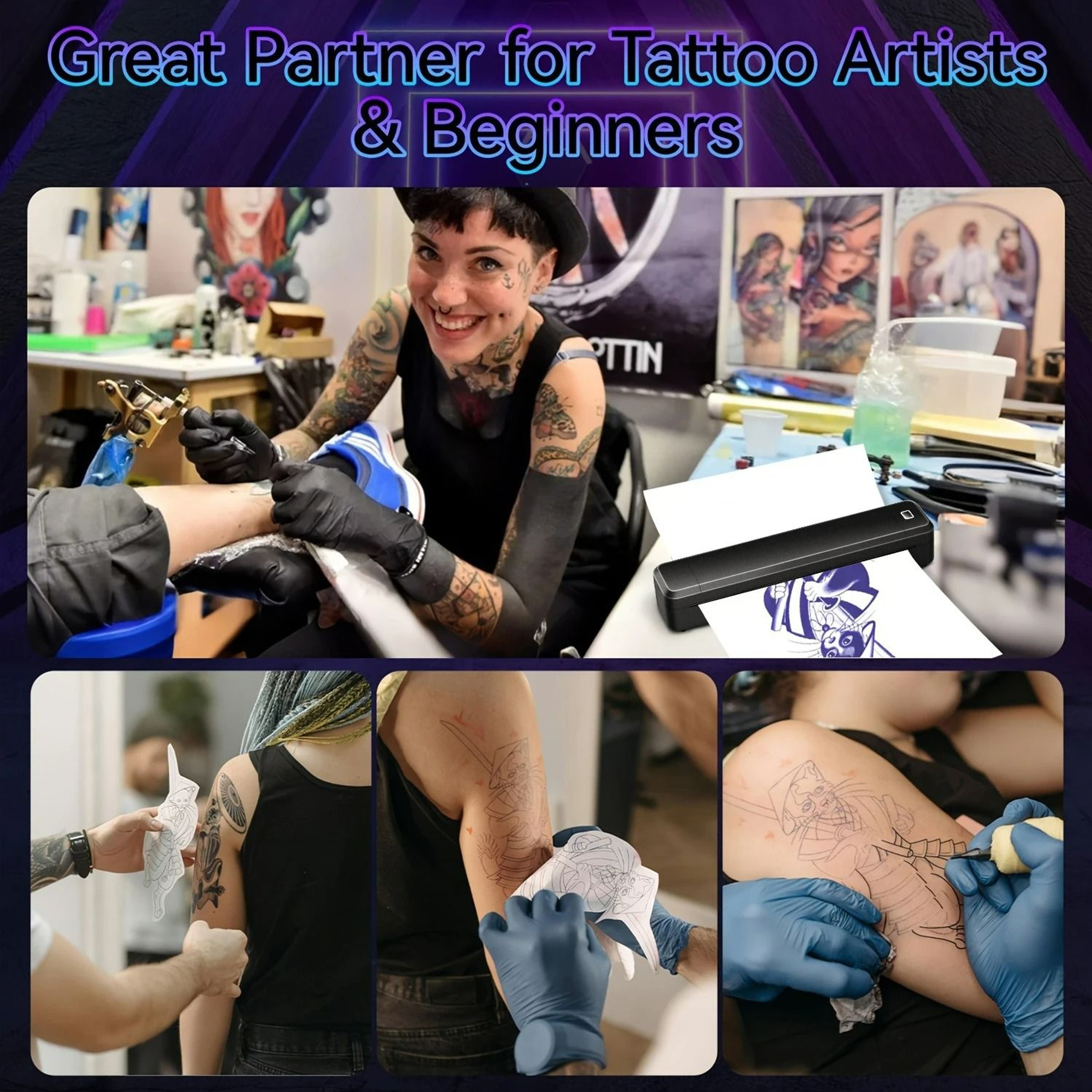 Portable A4  Tattoo Stencil Thermal Printer 4