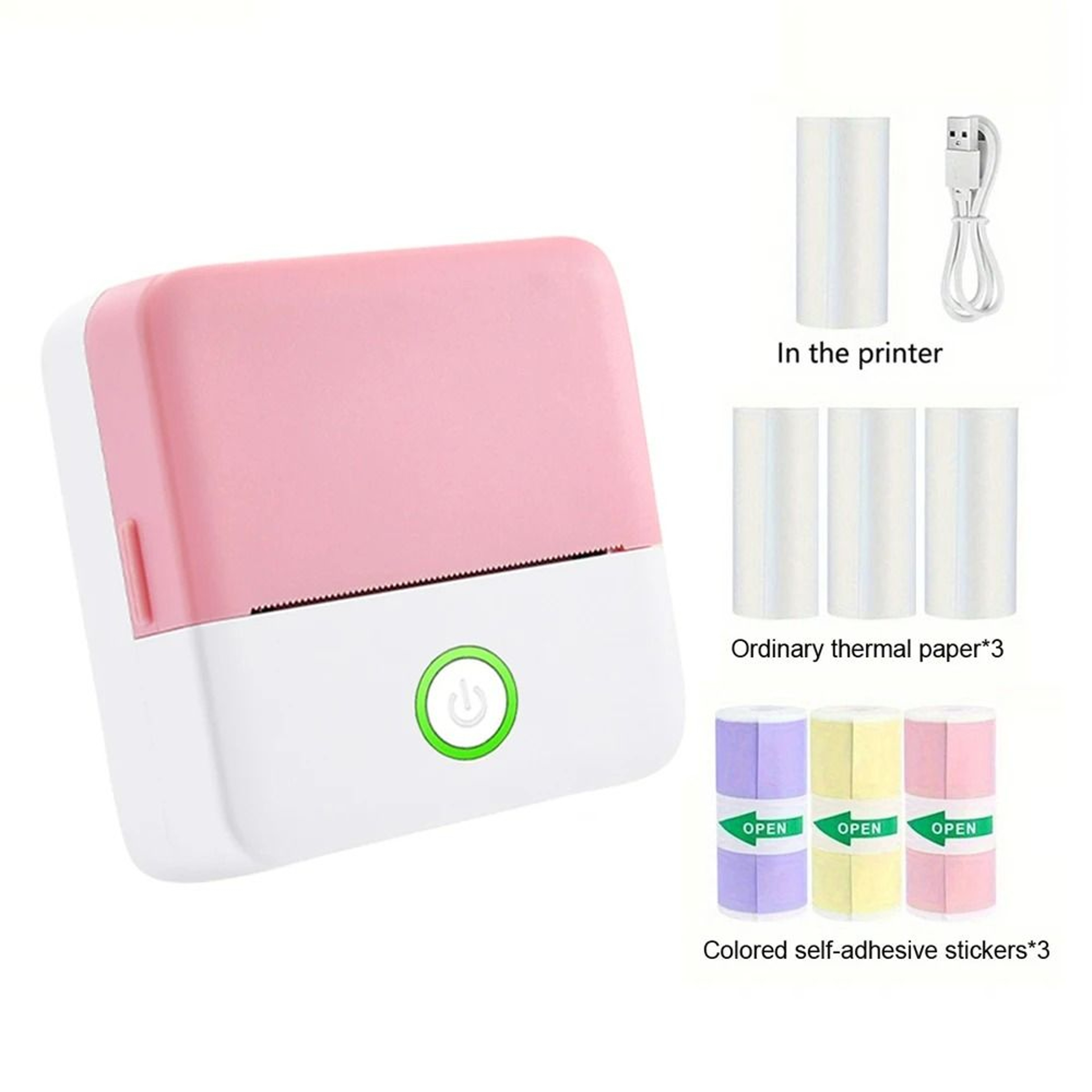 Wireless Mini Thermal Label Printer 200 DPI HD 8