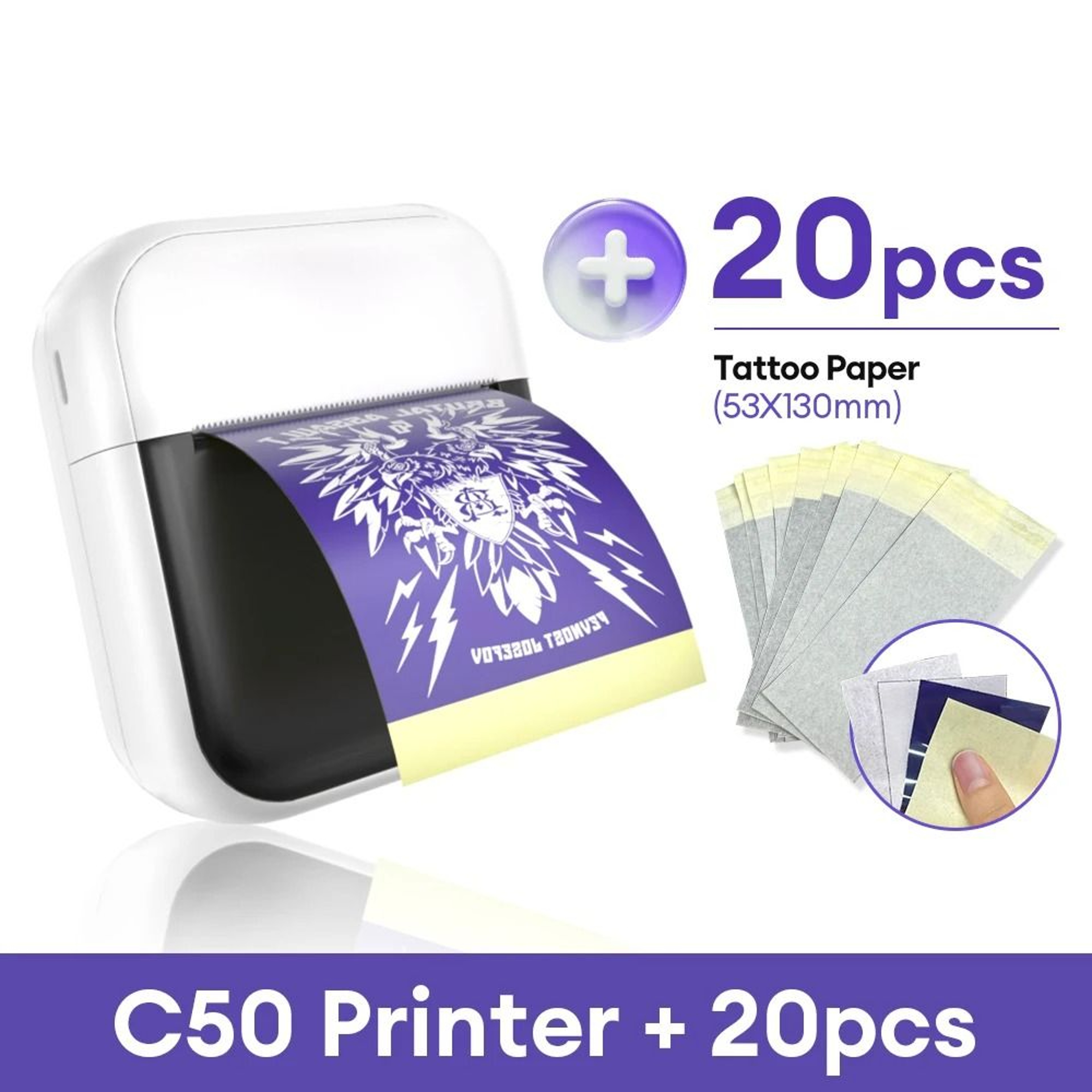 Portable Mini Wireless Thermal Printer Tattoo  Label Maker 6