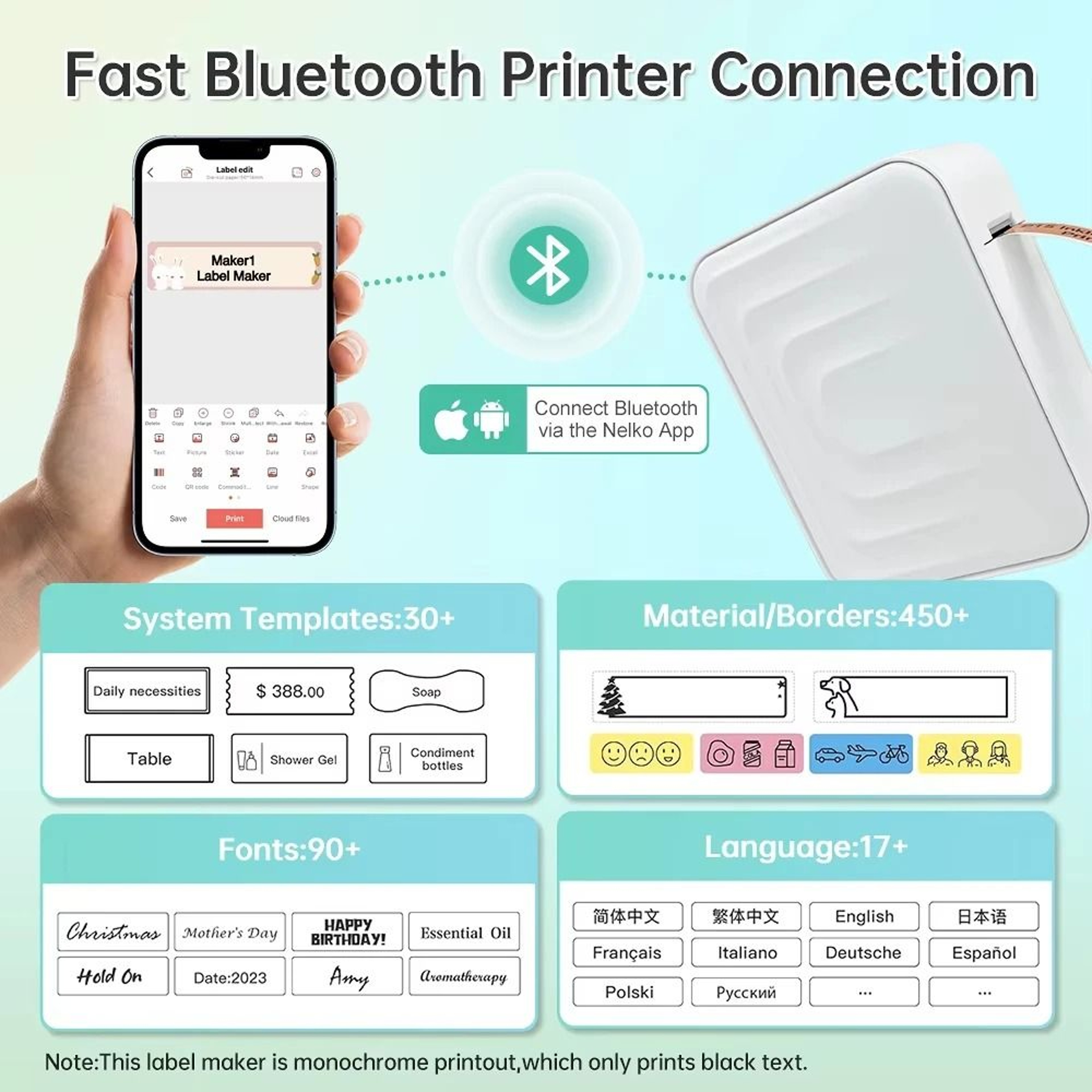 Mini Wireless Bluetooth Label Maker 2