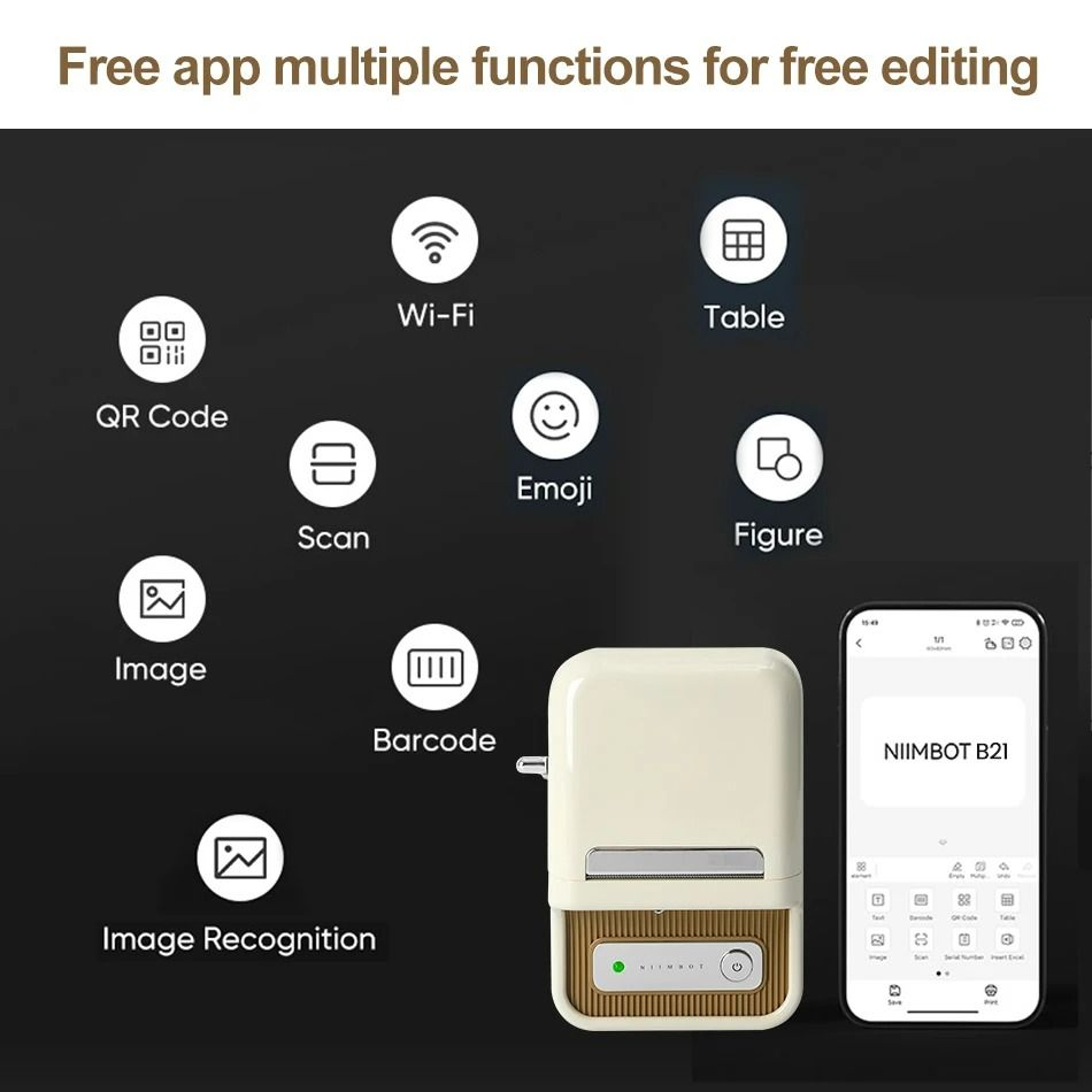 Versatile Wireless Vintage Thermal Label Printer 1