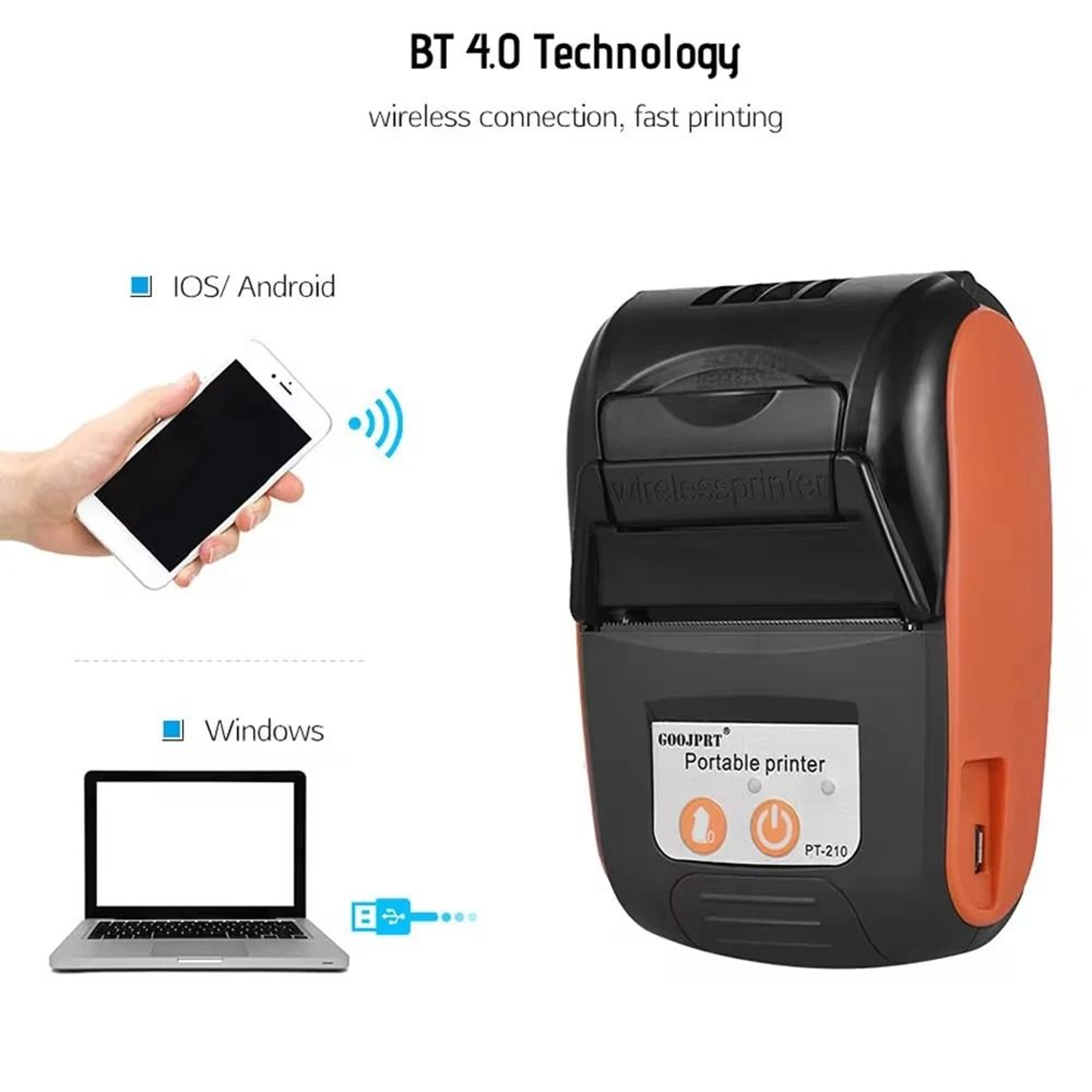 Handheld Portable Wireless Bluetooth Receipt  Label Printer 5
