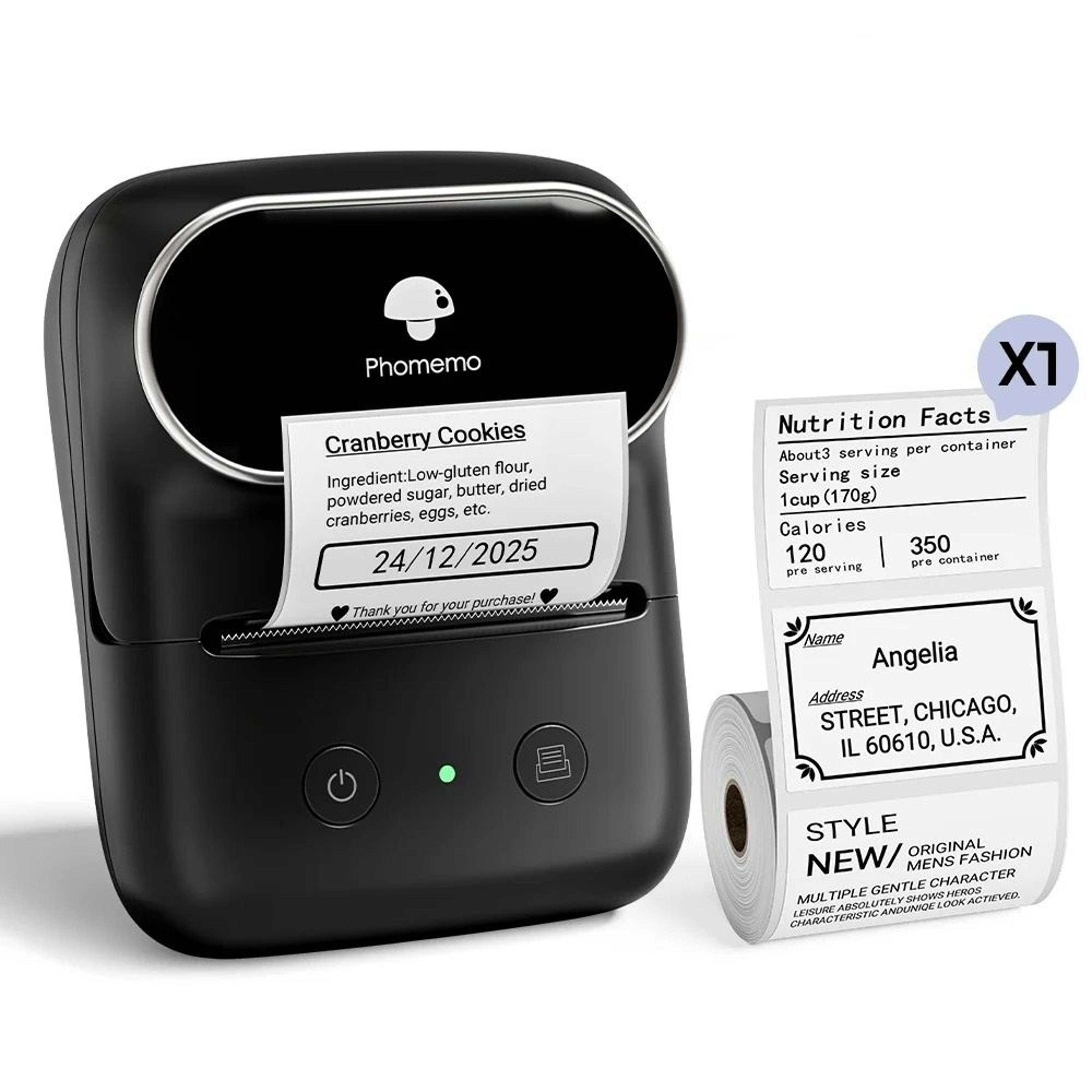 Compact Handheld Wireless Bluetooth Label Printer 0
