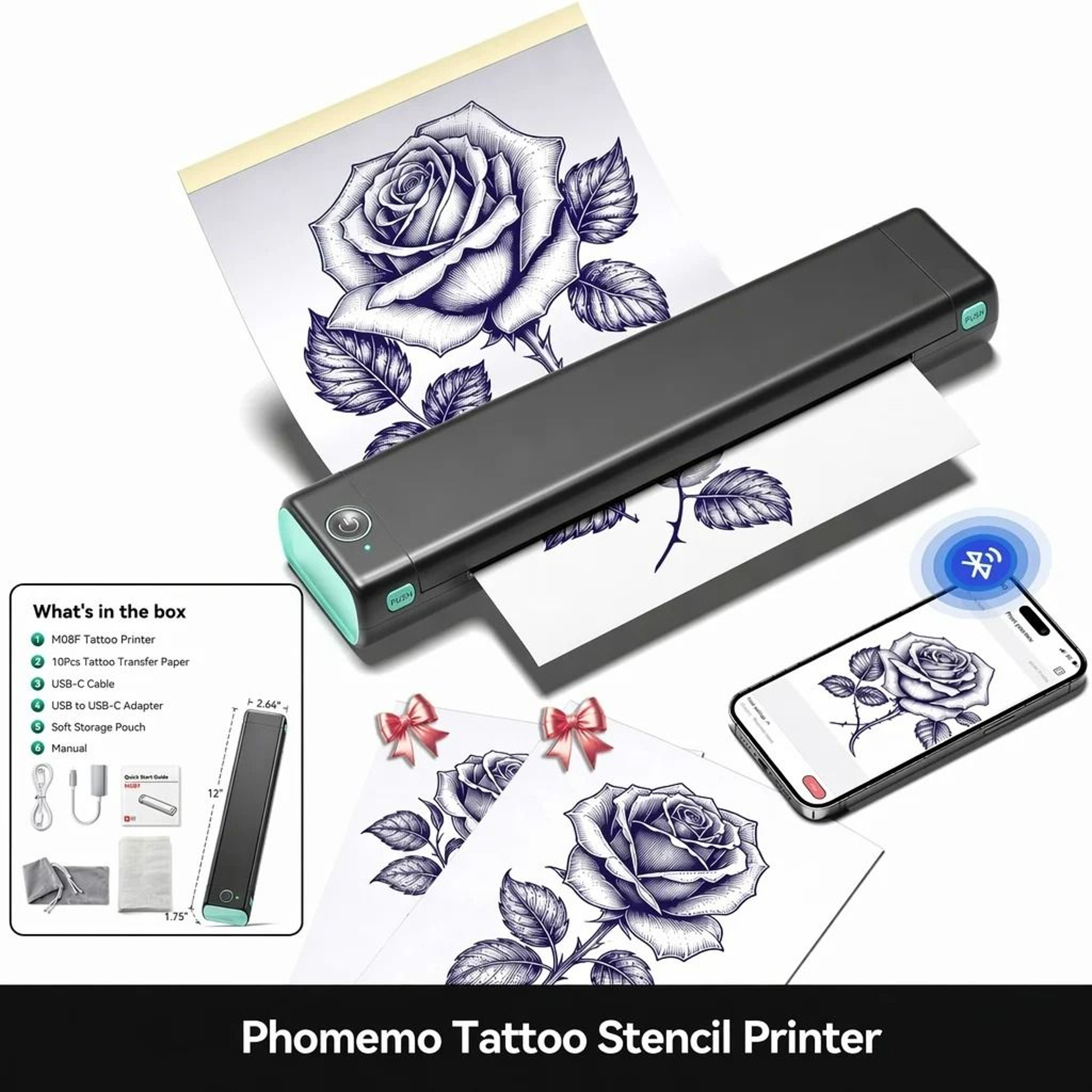 Portable A4 Wireless Thermal Tattoo Stencil Printer 7