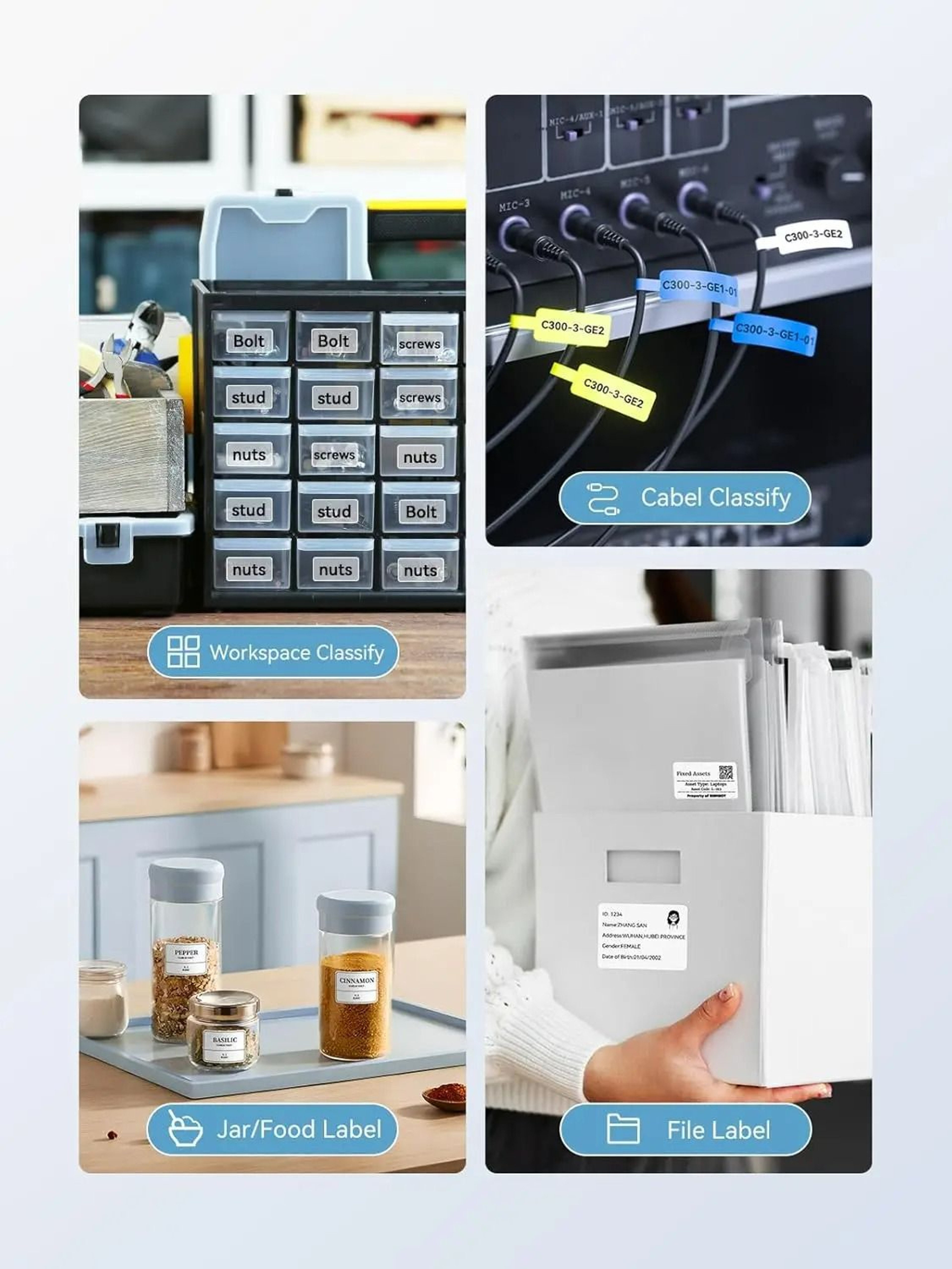 Compact Wireless Bluetooth Desktop Label Maker 078 To 2 In Width 5