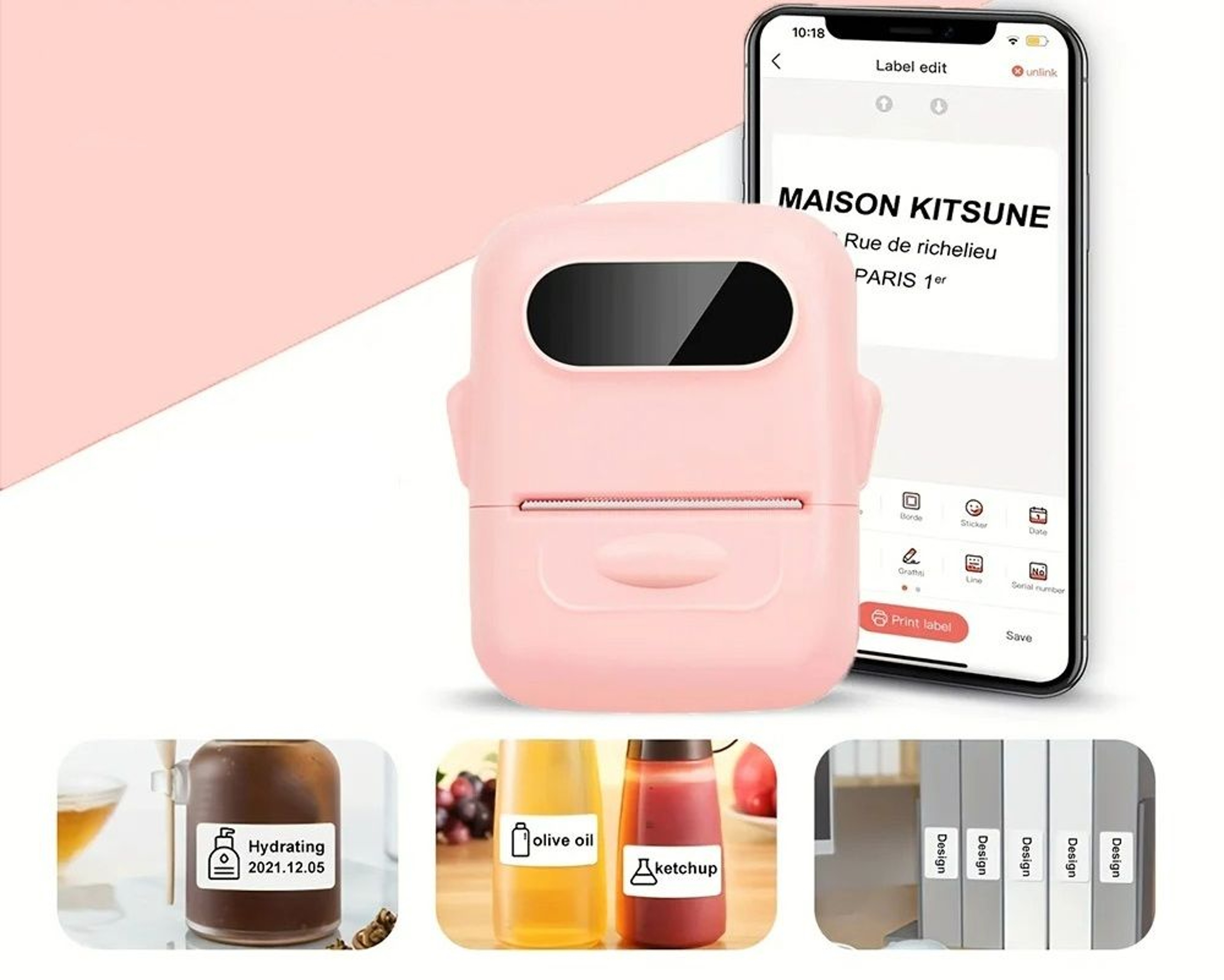Portable Desktop Direct Thermal Label Printer 0