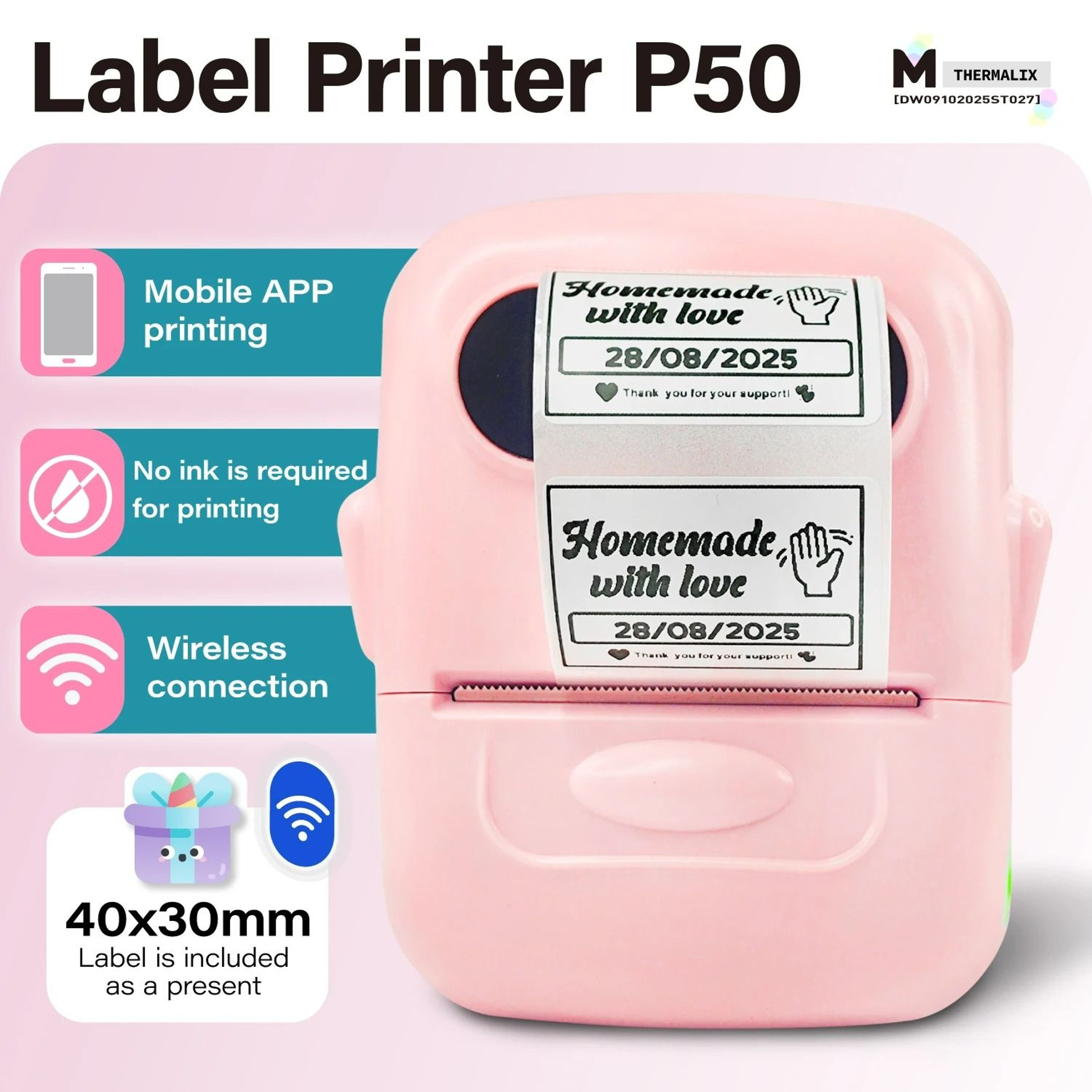 Portable Desktop Direct Thermal Label Printer 1