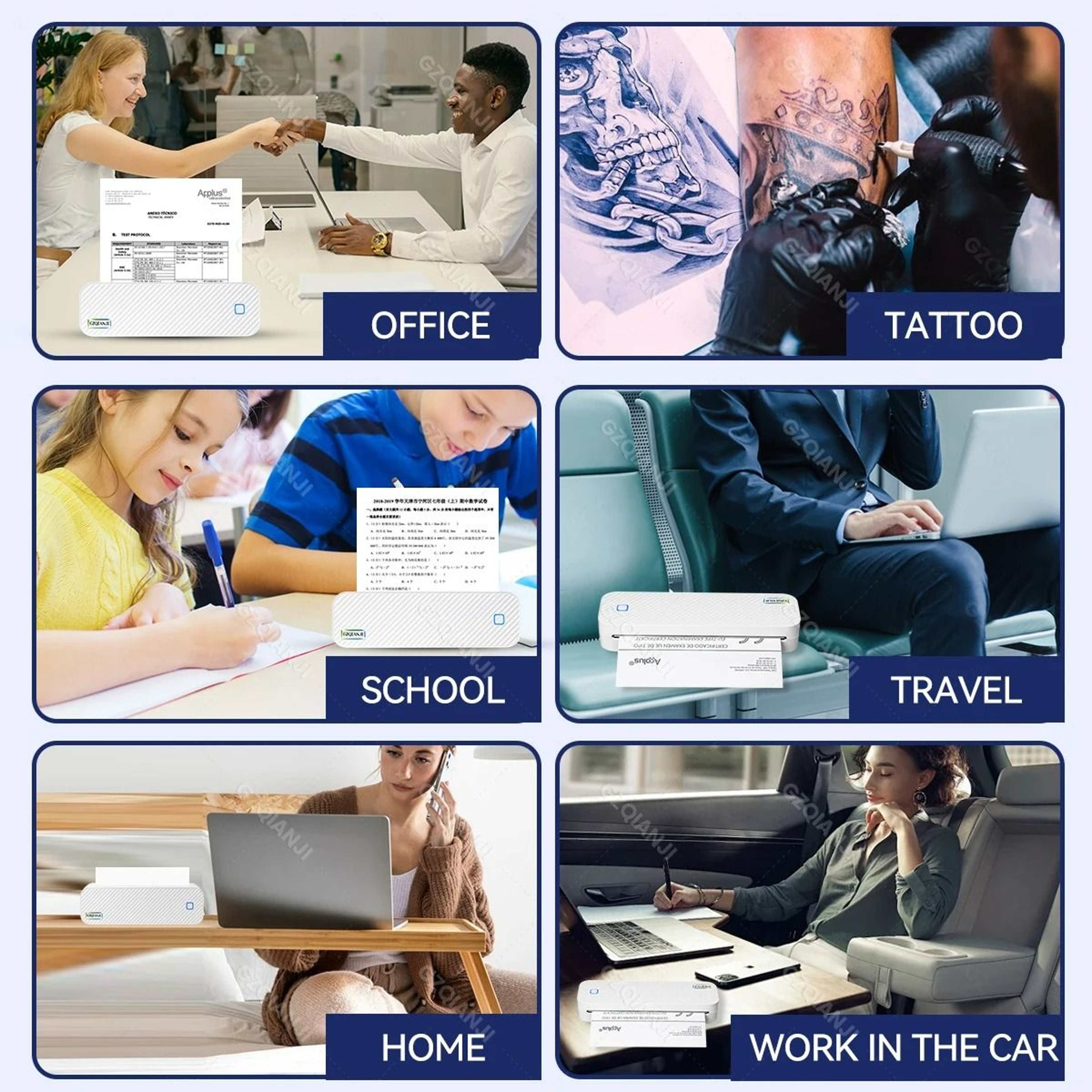 Portable UltraCompact Wireless A4 Thermal Printer 4