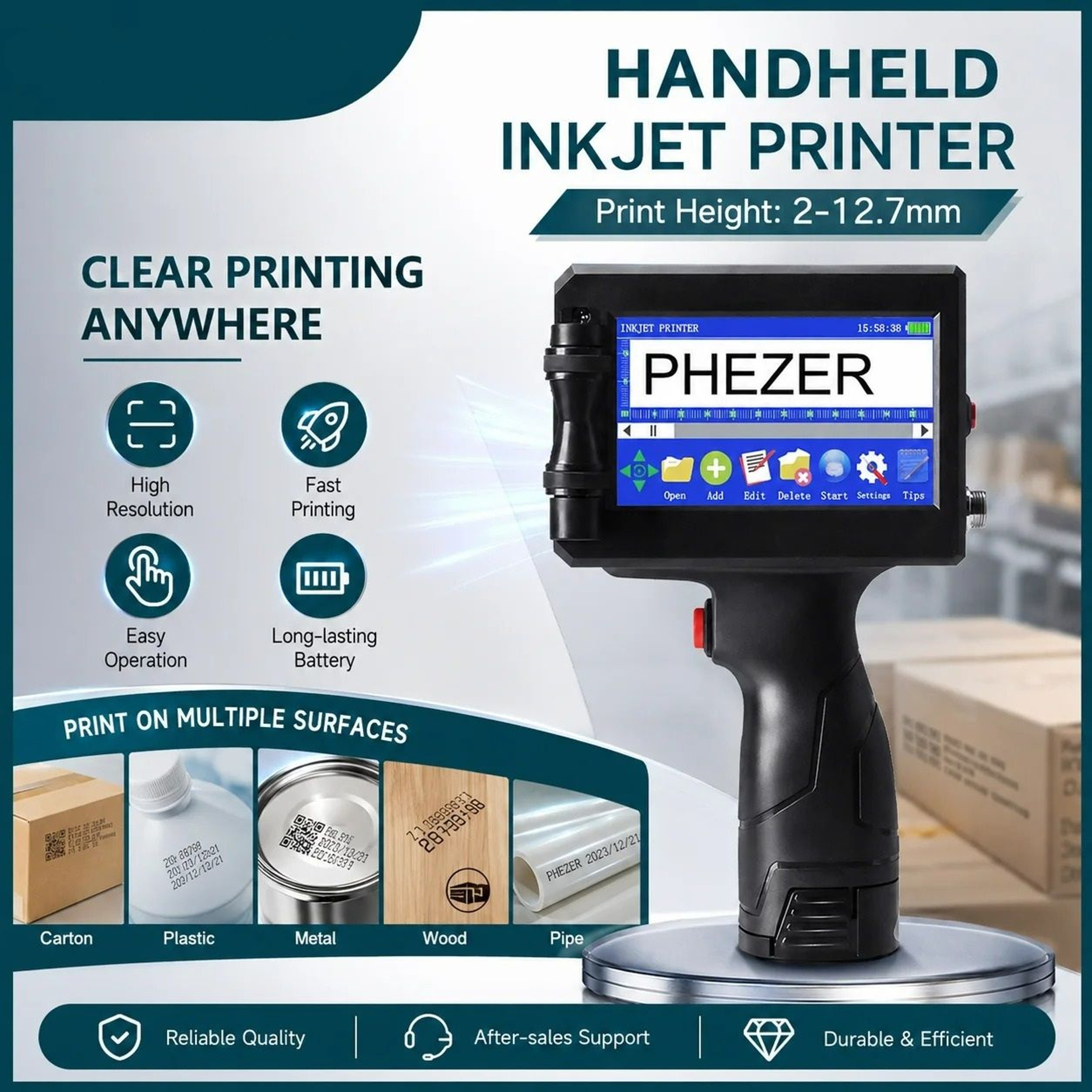MultiLanguage Handheld Industrial Inkjet Coder 0