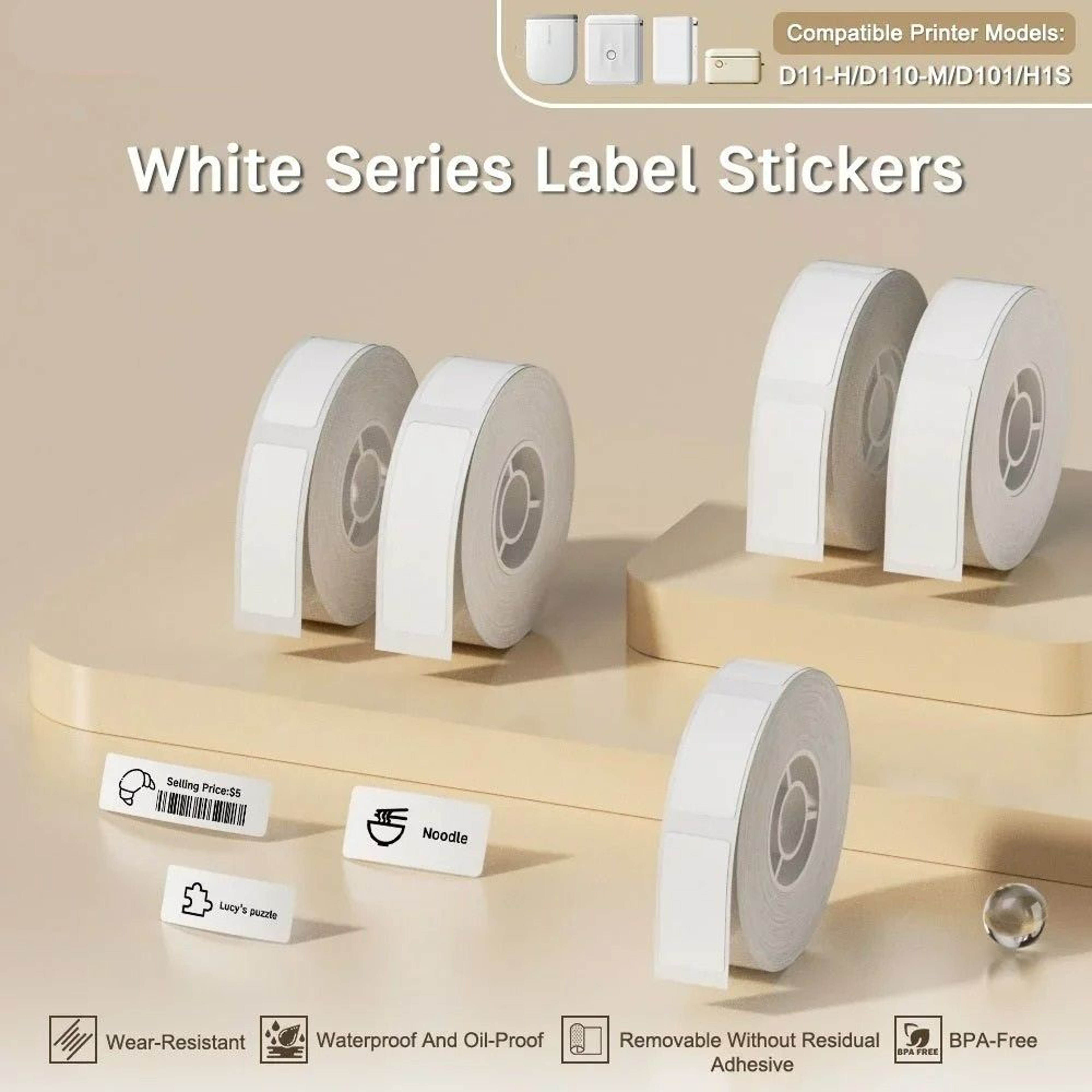 GlowintheDark Thermal Label Tape Rolls 0