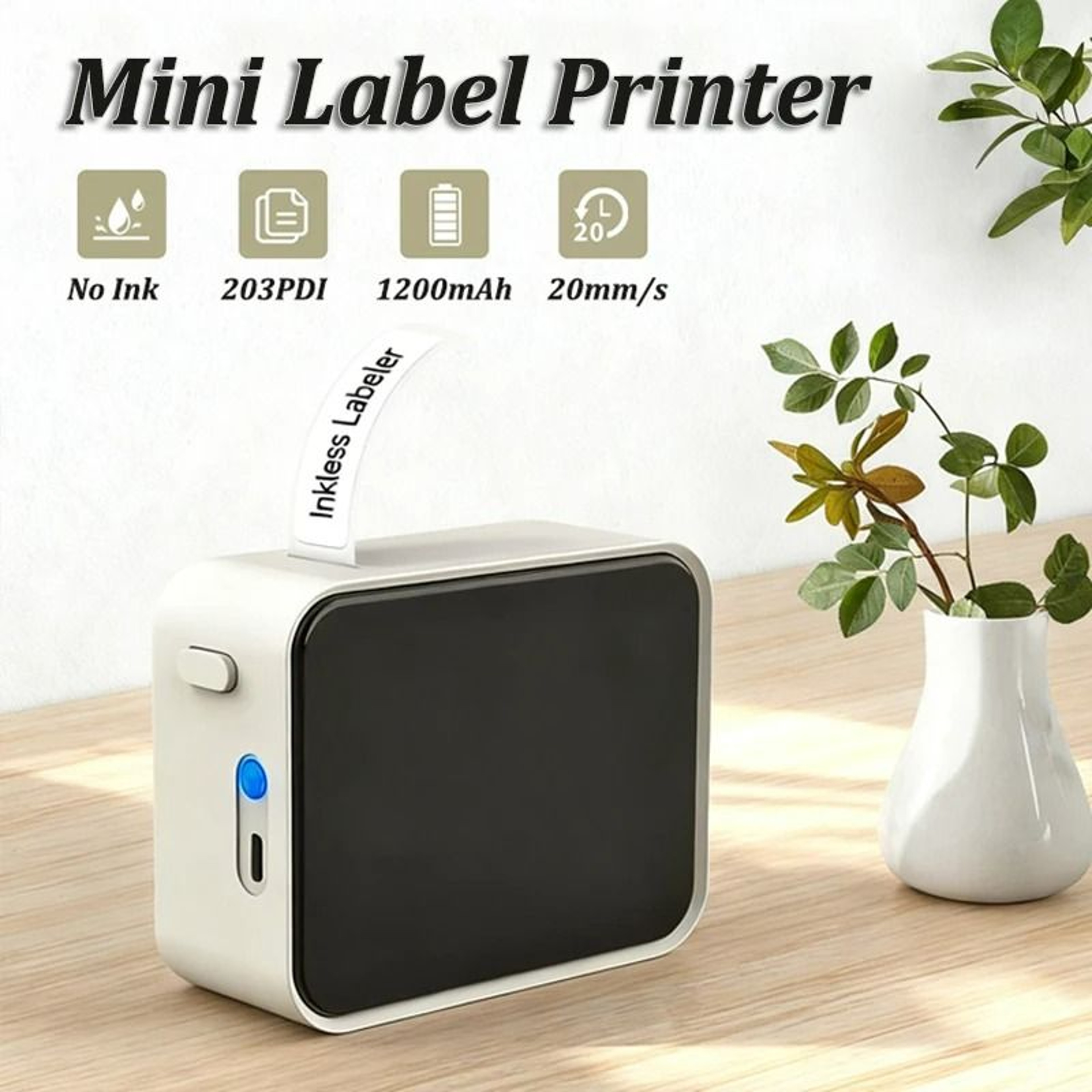 UltraCompact Wireless Thermal Pocket Label Maker Bundle 0