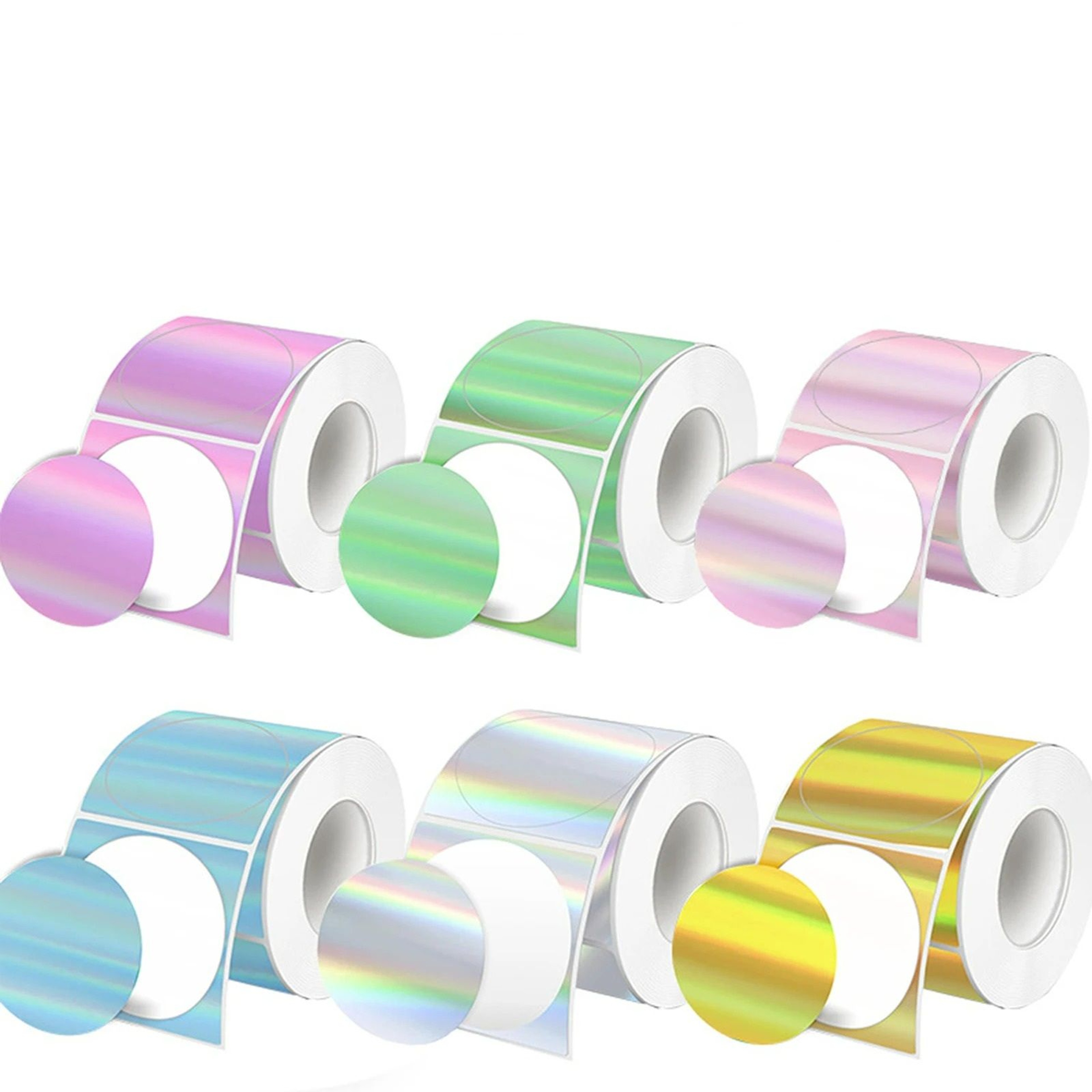 Patterned  Laser Holographic Thermal Label Paper Rolls 0