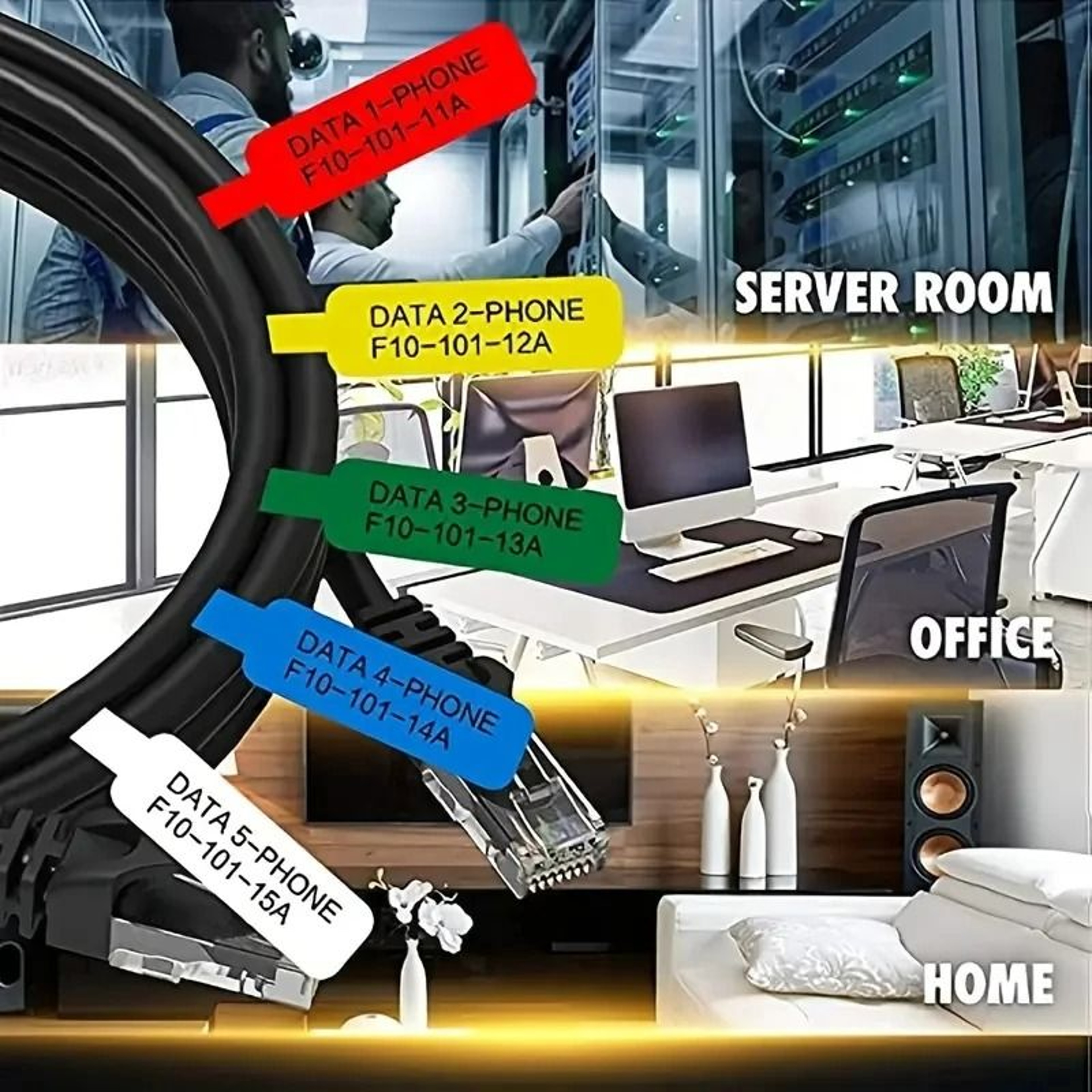 Waterproof TearResistant Thermal Cable Label Roll 4