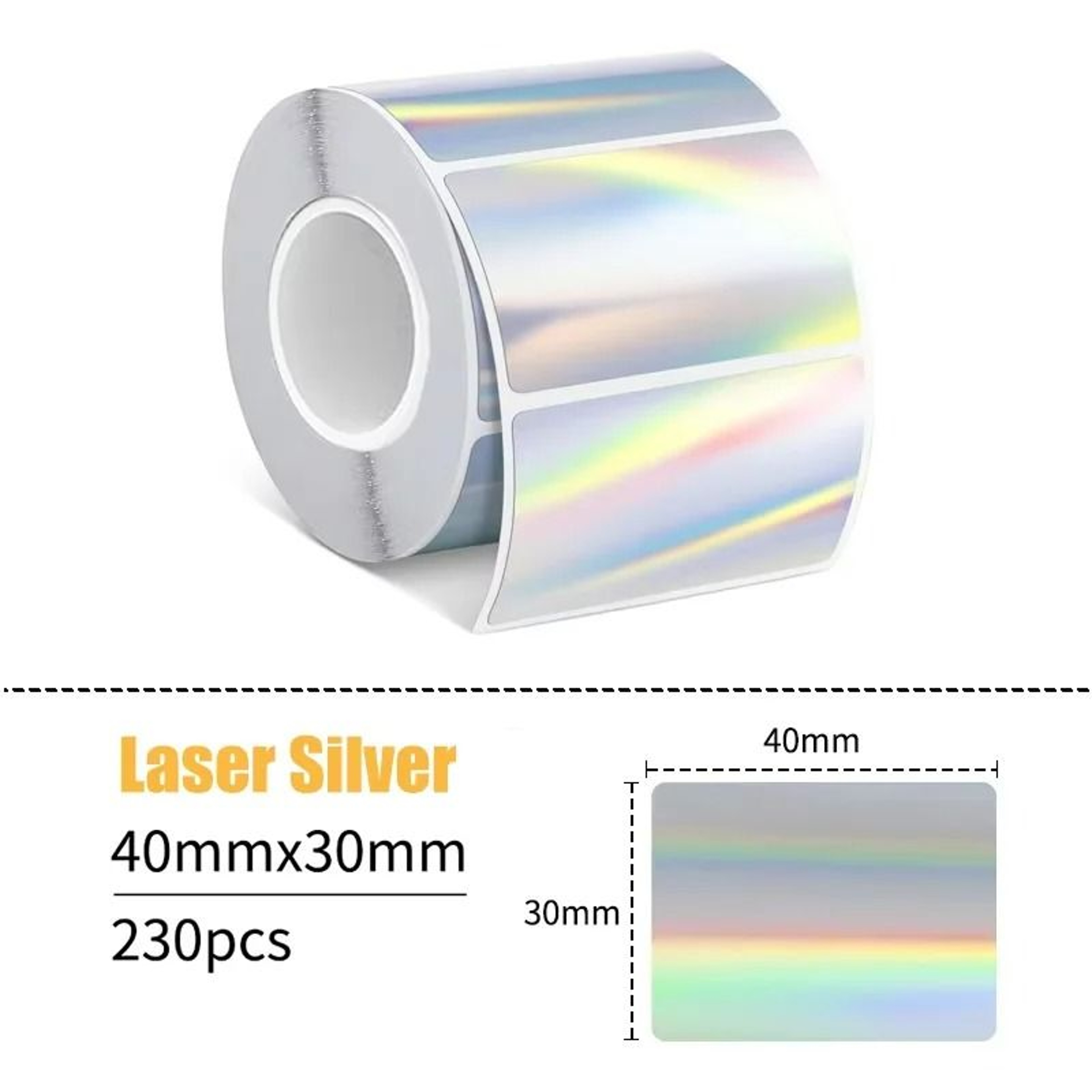 Laser Holographic  Patterned Transparent Thermal Label Rolls 2
